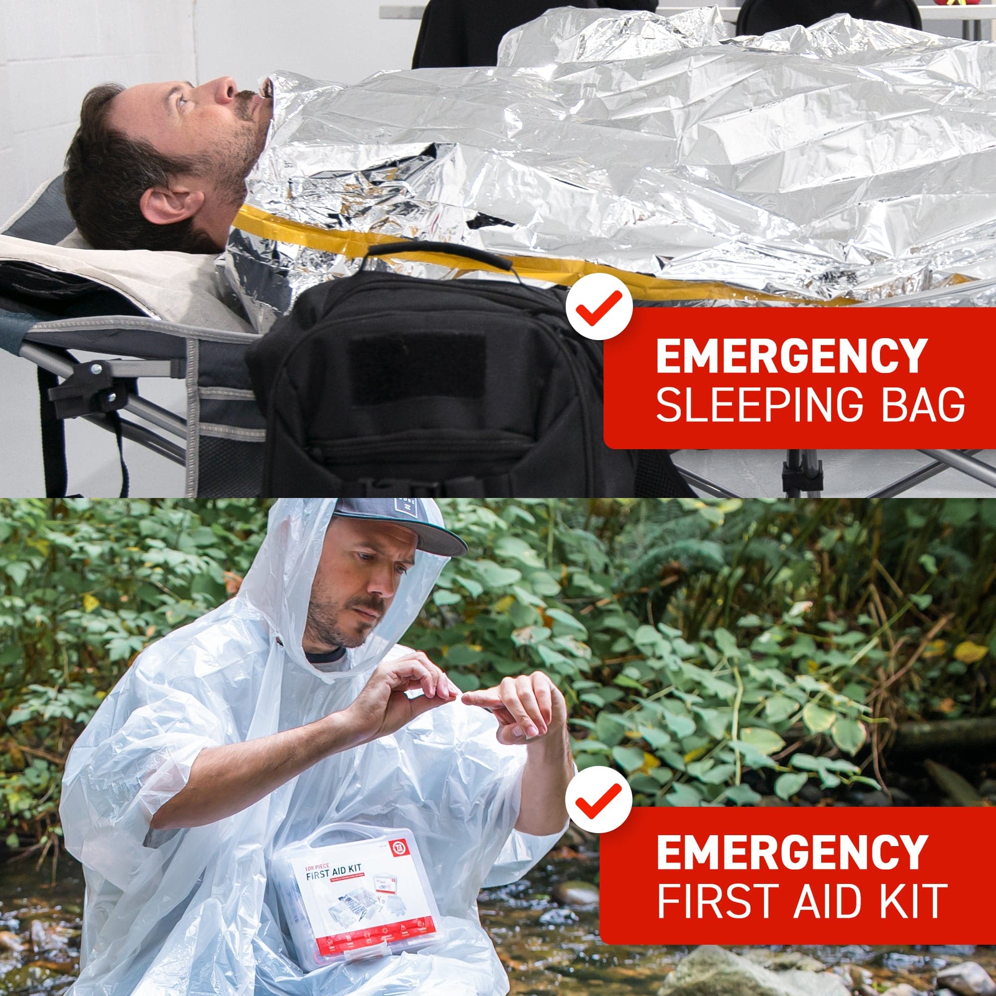 1 Person 72-Hour Tactical Survival Backpack Kit with NOAA Weather Radio - Emergency Preparedness for Camping, Hiking & Outdoor Adventures