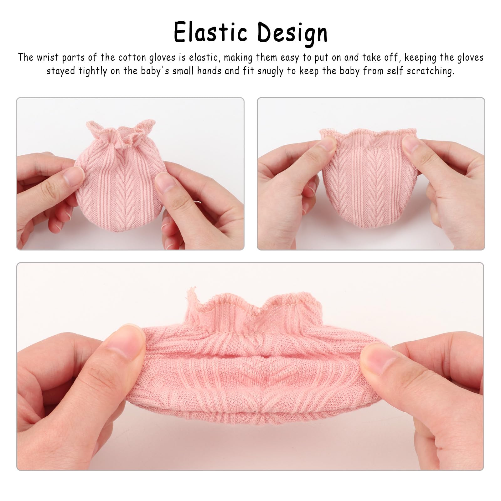 Newborn Baby Hats and Mittens Set - Soft Infant Bow Beanie Cap & Toddler Gloves for Baby Boy & Girl - Perfect for Hospital, Photography & Winter Outfits
