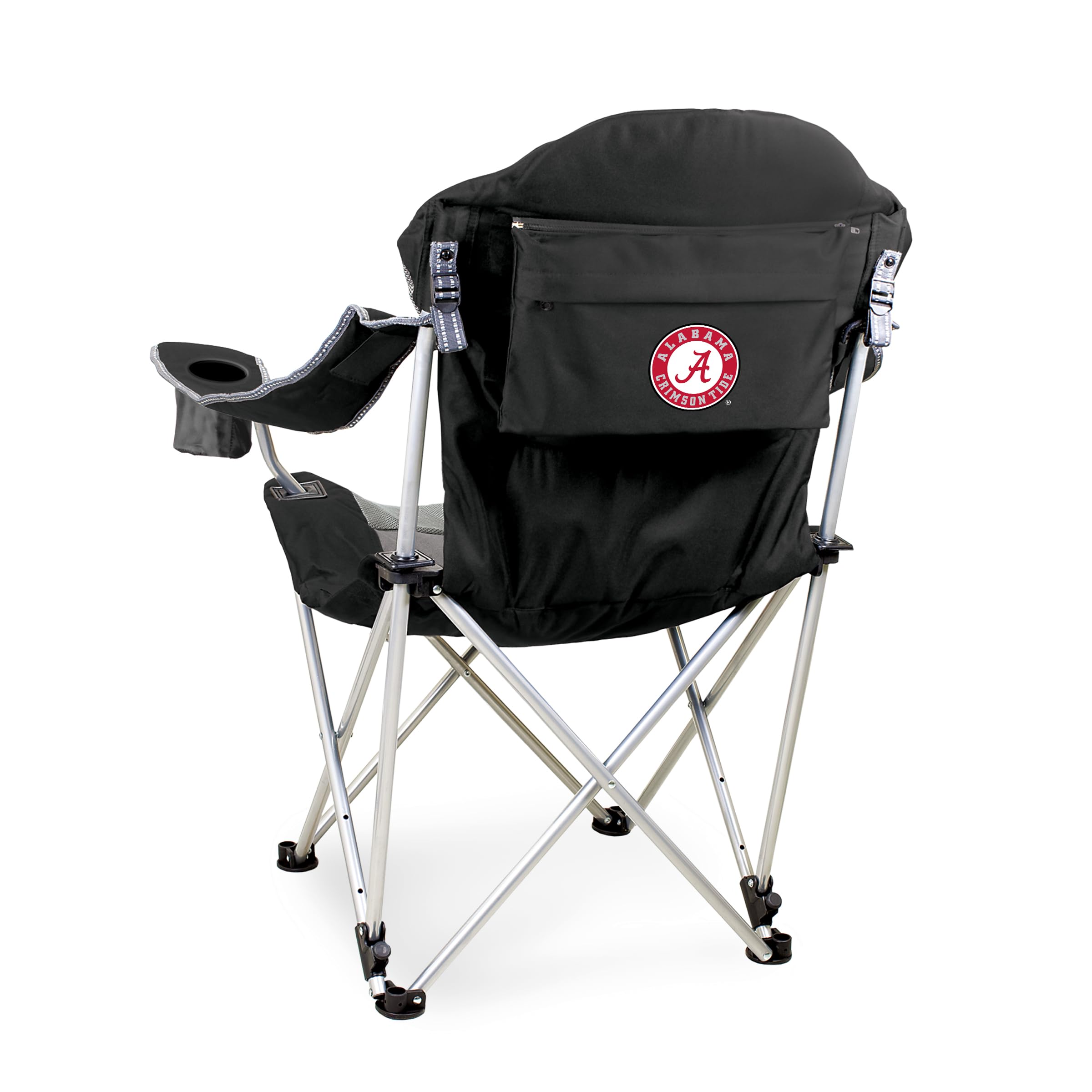 PICNIC TIME NCAA Arkansas Razorbacks Reclining Camping Chair - Portable Folding Beach Chair for Adults with Carry Bag - Perfect for Tailgating, Camping, and Outdoor Sports Events