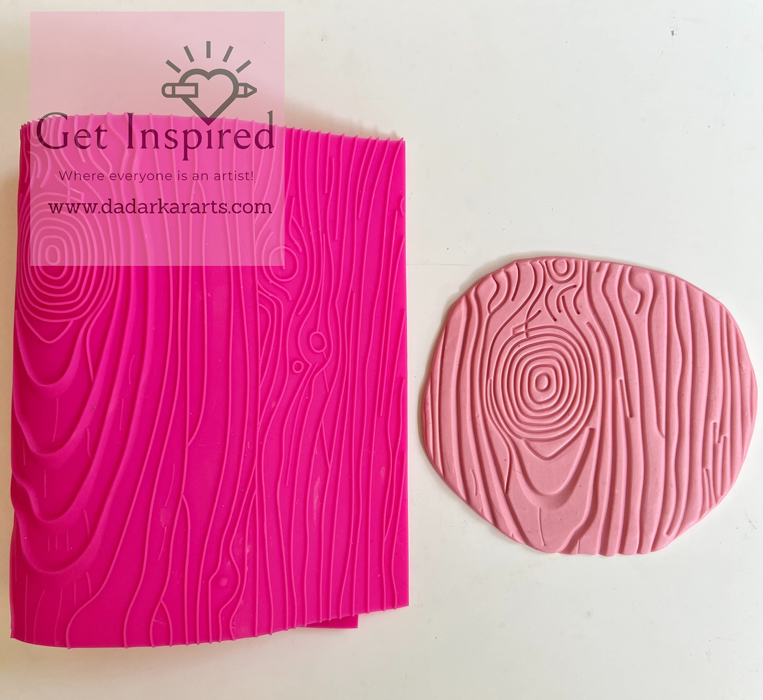 Old Wood Texture Silicone Sheet 24x13cm - Realistic Wood Grain Impression for Clay, Pottery, Fondant & DIY Crafts - Perfect for Cake Decorating, Ceramic Molds & Art Projects