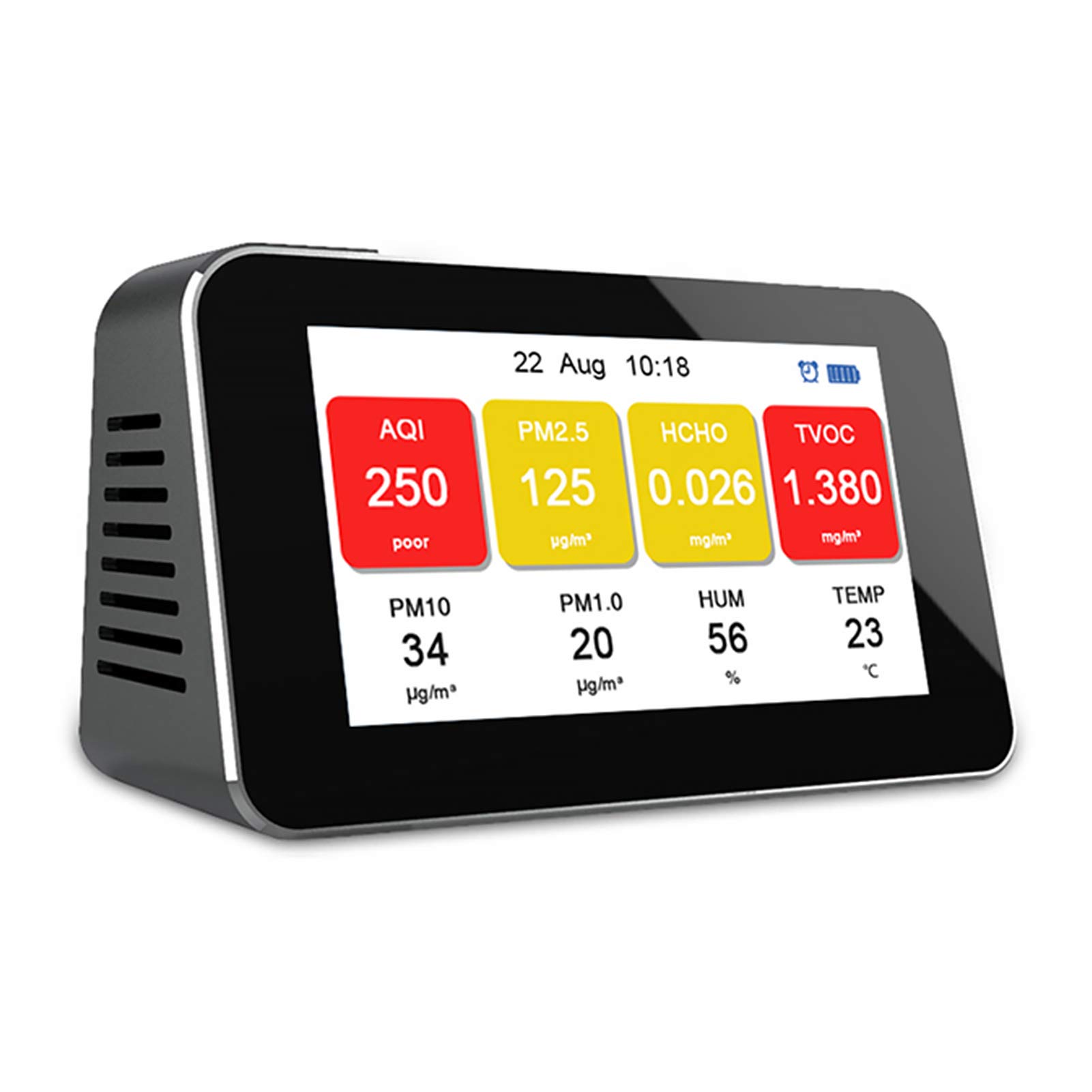 Smart Air Quality Monitor - 9-in-1 Indoor Air Detector for AQI, PM2.5, PM1.0, PM10, Formaldehyde (HCHO), TVOC with Temperature & Humidity Sensor | Perfect for Home, Office, Baby Room & Gym Air Quality Monitoring