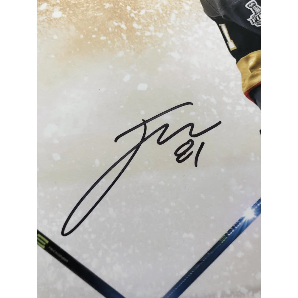Jonathan Marchessault & Reilly Smith Autographed Vegas Golden Knights 16x20 Framed Photo - Limited Edition #D/300 with JSA Certificate - Perfect for Hockey Fans, Sports Memorabilia Collectors and Man Cave Decor