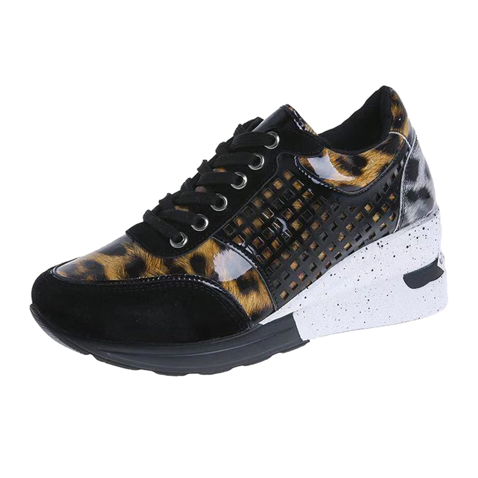Women's Casual Sneakers - Stylish Black Walking Shoes for Everyday Wear | Comfortable & Cute Sneakers for Women | Perfect for Work, Travel & Running Errands