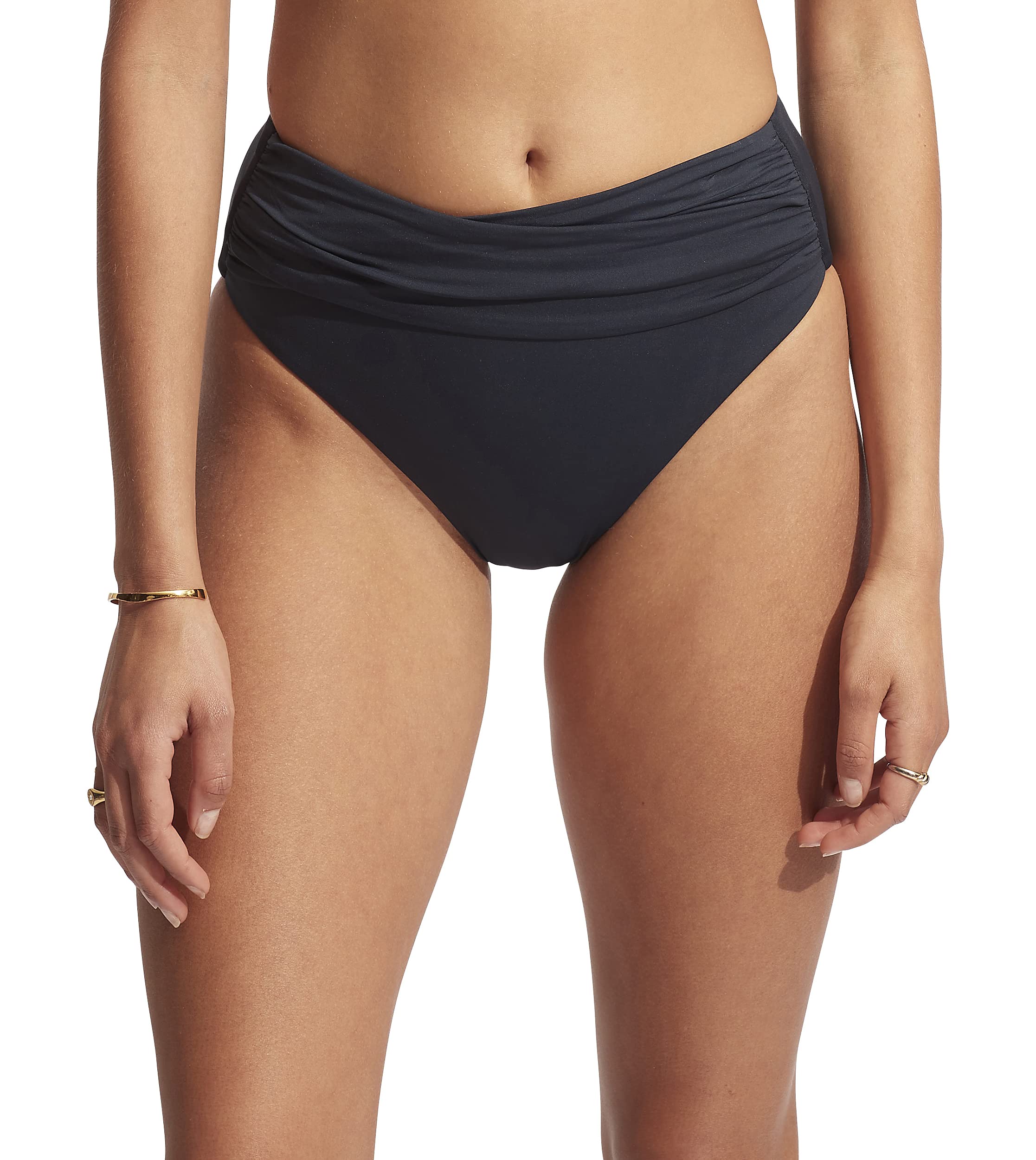 Seafolly Women's High Waist Wrap Front Bikini Bottom - Sexy Swimwear for Beach & Pool - Perfect for Summer Vacation, Tropical Getaways and Water Sports