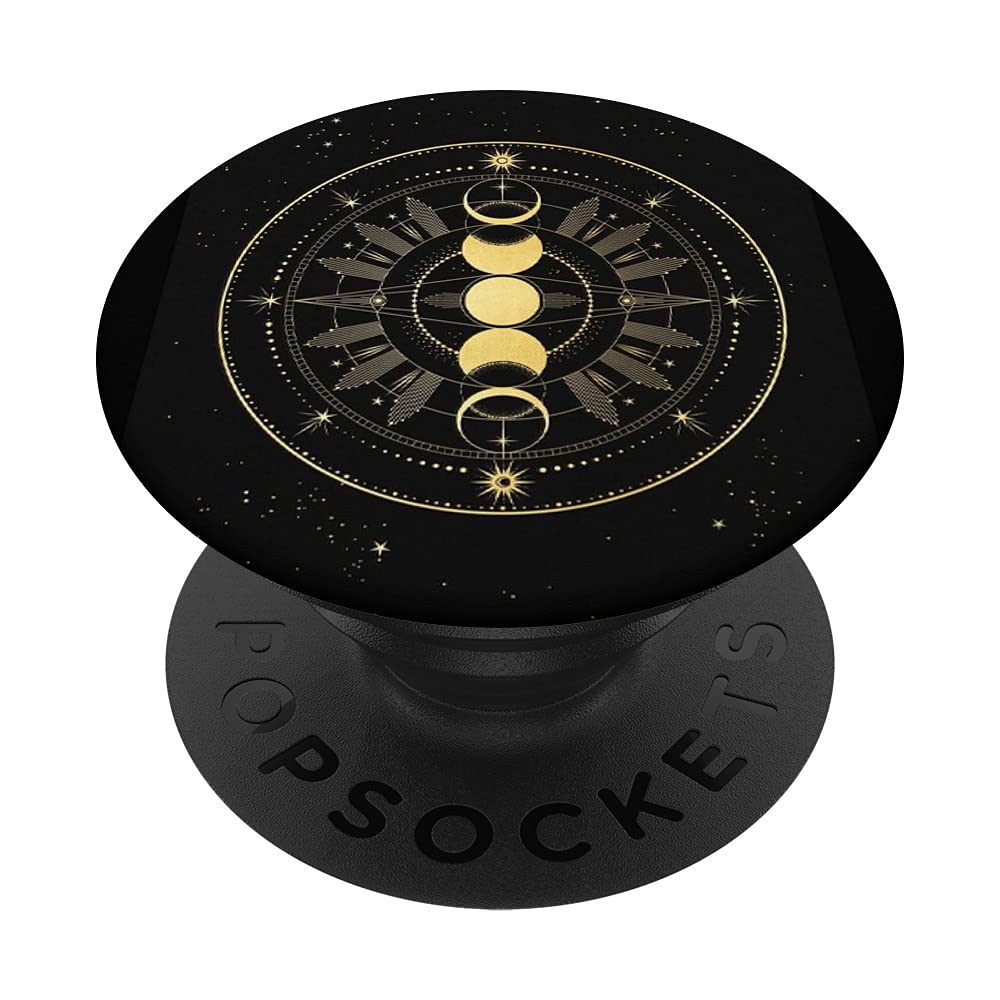 Triple Moon Wicca Pagan Witches PopSockets Swappable PopGrip - Perfect for Phones, Tablets, and Magical Rituals