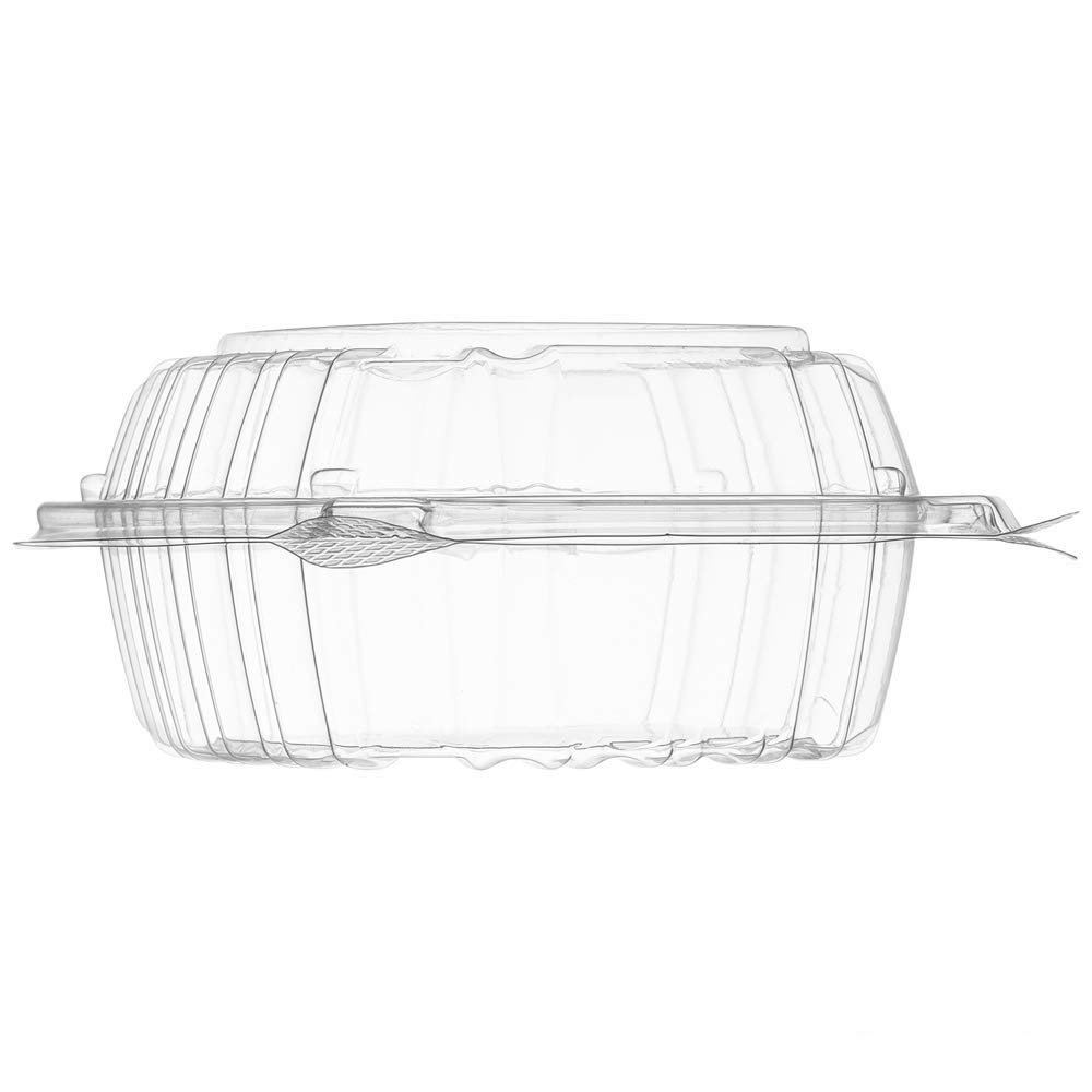 500-Pack 6x6x3 Clear Plastic Food Containers with Hinged Lids - Reusable Clamshell Containers for Meal Prep, Takeout, Salad & Dessert | Perfect for Restaurants, Catering & Home Storage