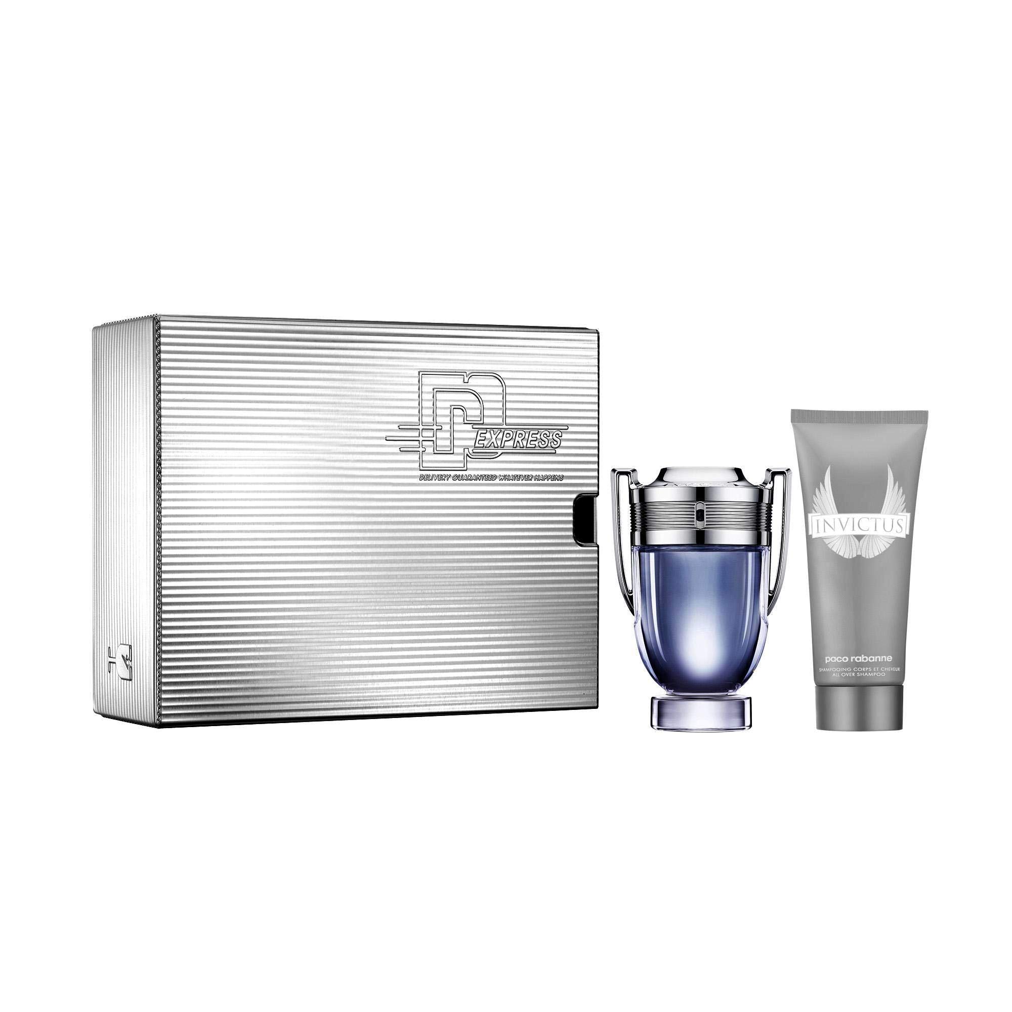 Paco Rabanne Invictus Men's Gift Set - 3.4 oz Eau De Toilette Spray & 3.4 oz Shower Gel | Fresh Masculine Fragrance for Day & Night | Perfect for Gifts, Date Night & Special Occasions