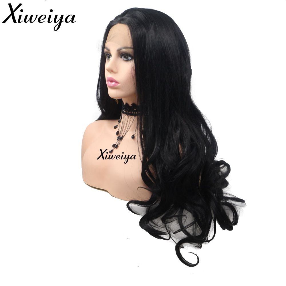 Xiweiya 13x3 Lace Front Wigs for Women - Black Body Wave 24