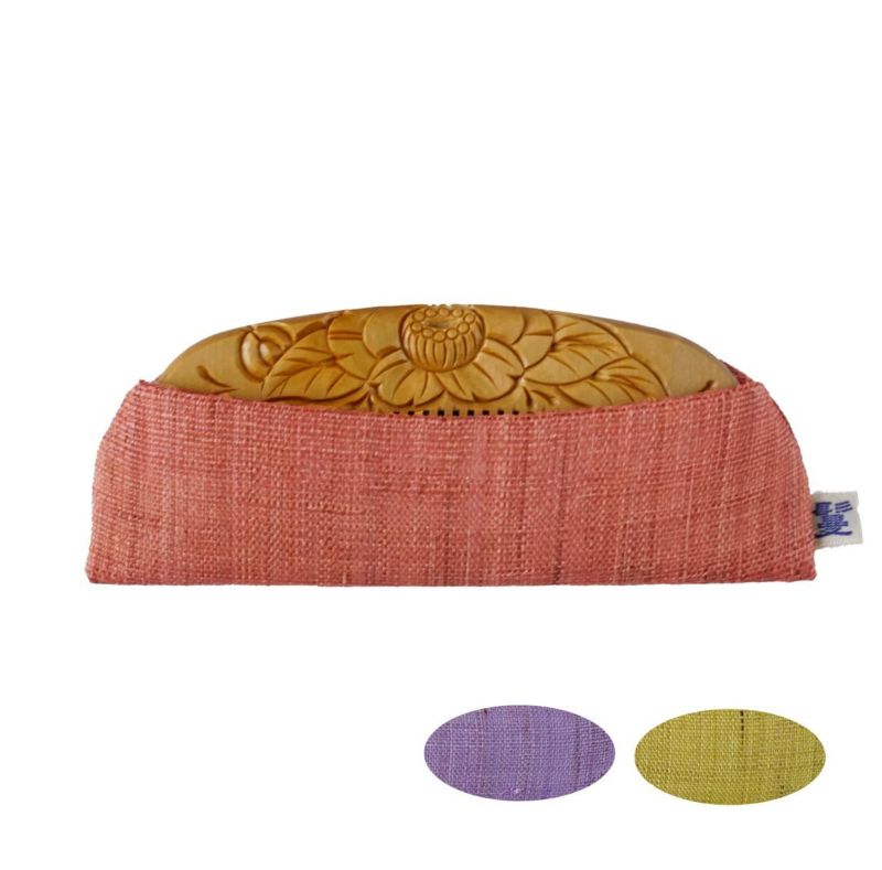 Handmade Japanese Tsuge (Boxwood) Comb with Linen Case - Traditional Kyoto Hair Accessory for Women & Men | Perfect for Styling, Detangling & Gift Giving