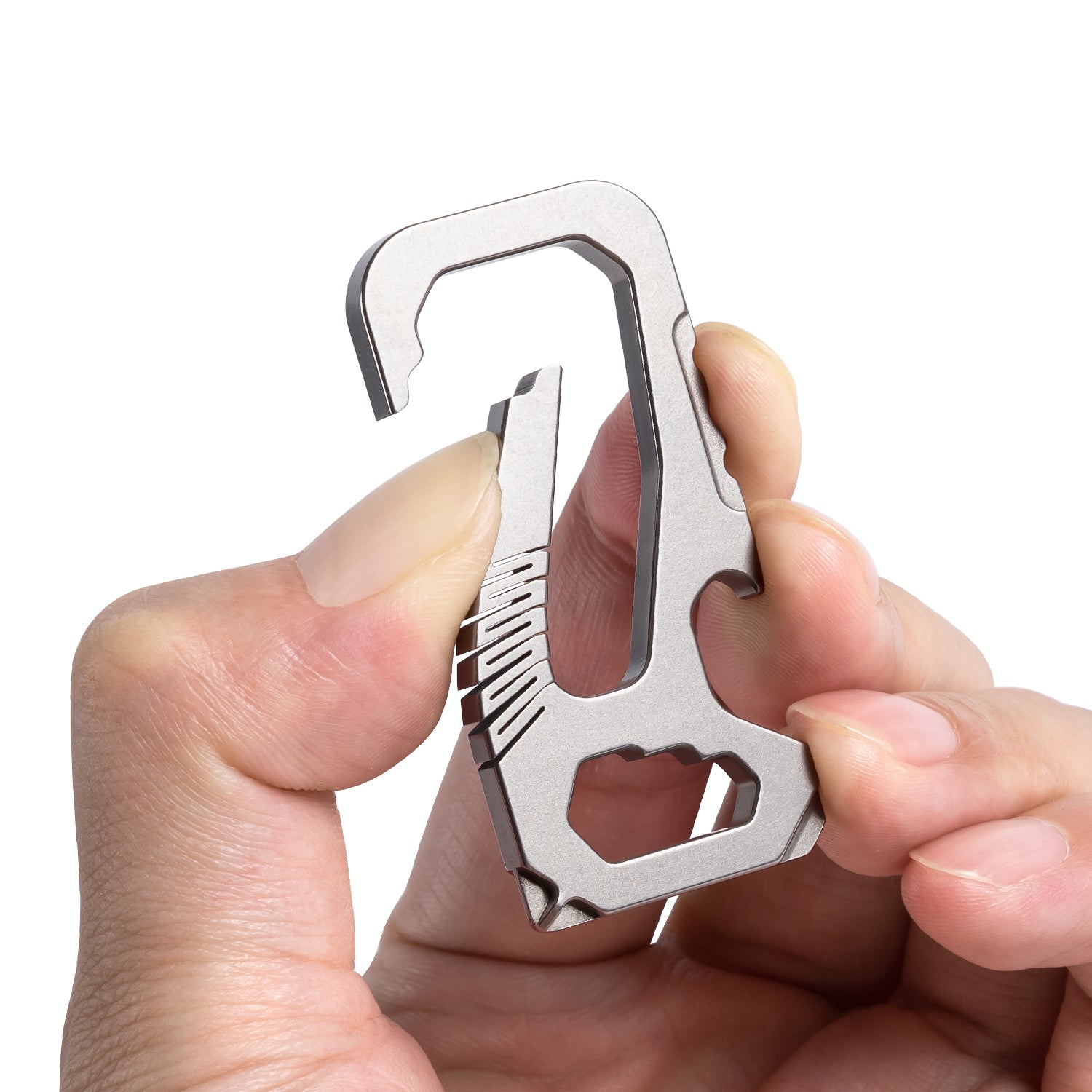 KC100 Multifunctional EDC Carabiner Keychain - Bottle Opener, Anti-Lost D-Ring Clip Holder for Car Keys, House Keys & Outdoor Gear | Perfect for Camping, Hiking, Travel & Everyday Carry (EDC) Accessories