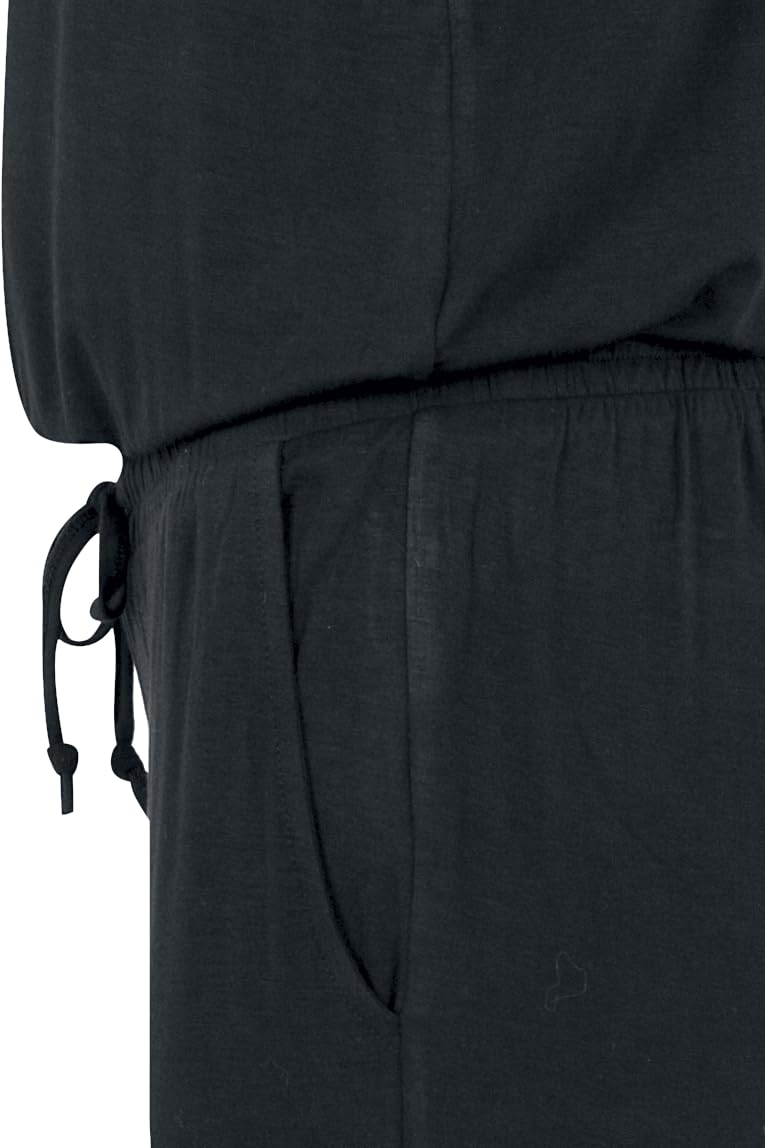 Women's TECH MESH Long Sleeve Jumpsuit - Black - XXL - Comfortable & Stylish One-Piece Outfit for Work, Travel & Casual Wear