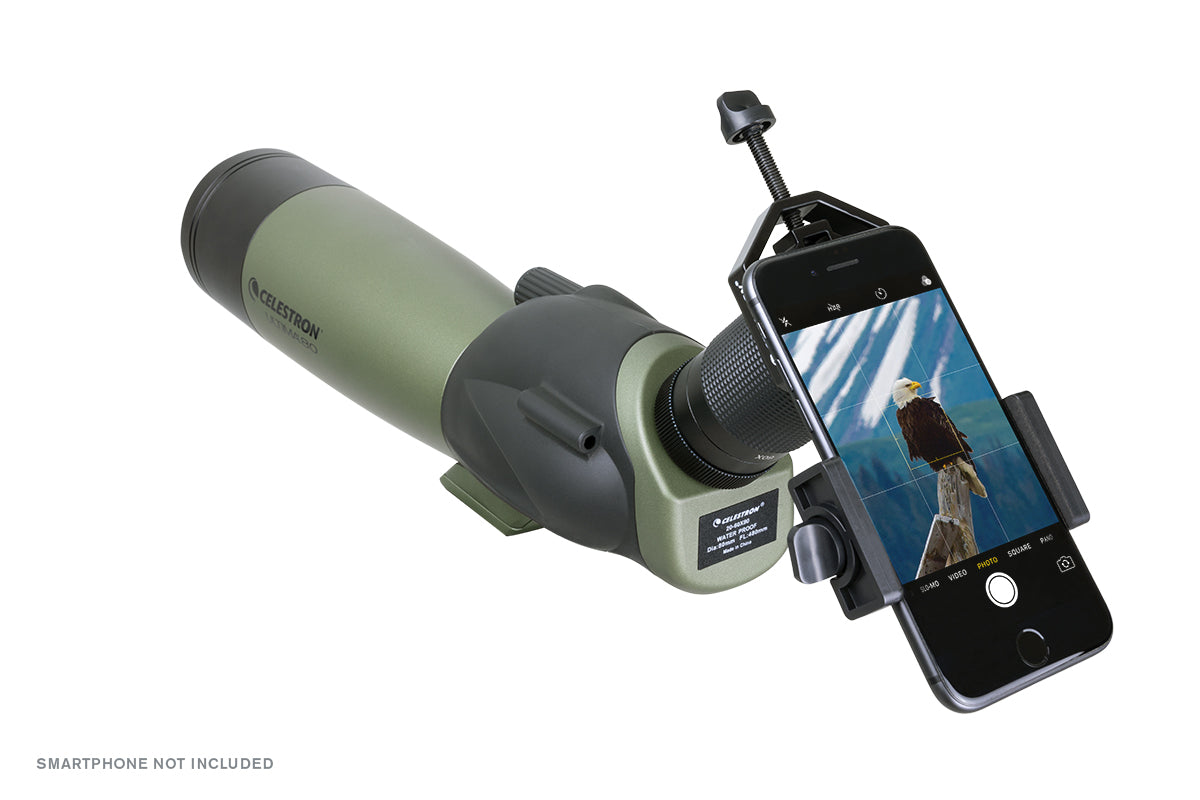 Ultima 20-60x80mm Angled Zoom Spotting Scope with Smartphone Adapter - High Power for Hunting, Bird Watching & Outdoor Adventures