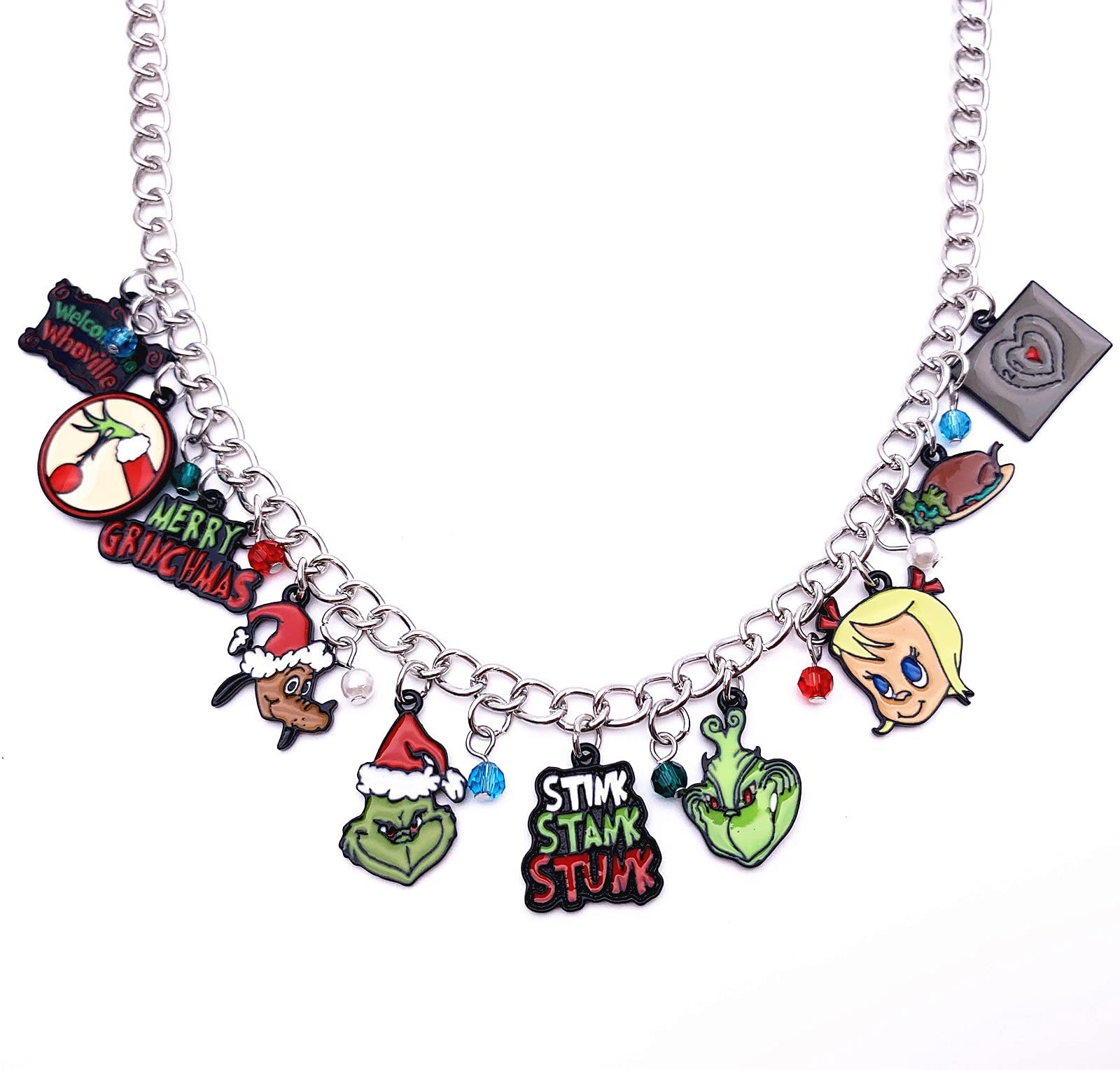 Vintage Christmas Charm Necklace - Elegant Holiday Jewelry Gift for Women | Perfect for Christmas Parties, Festive Gatherings & Gift Exchanges