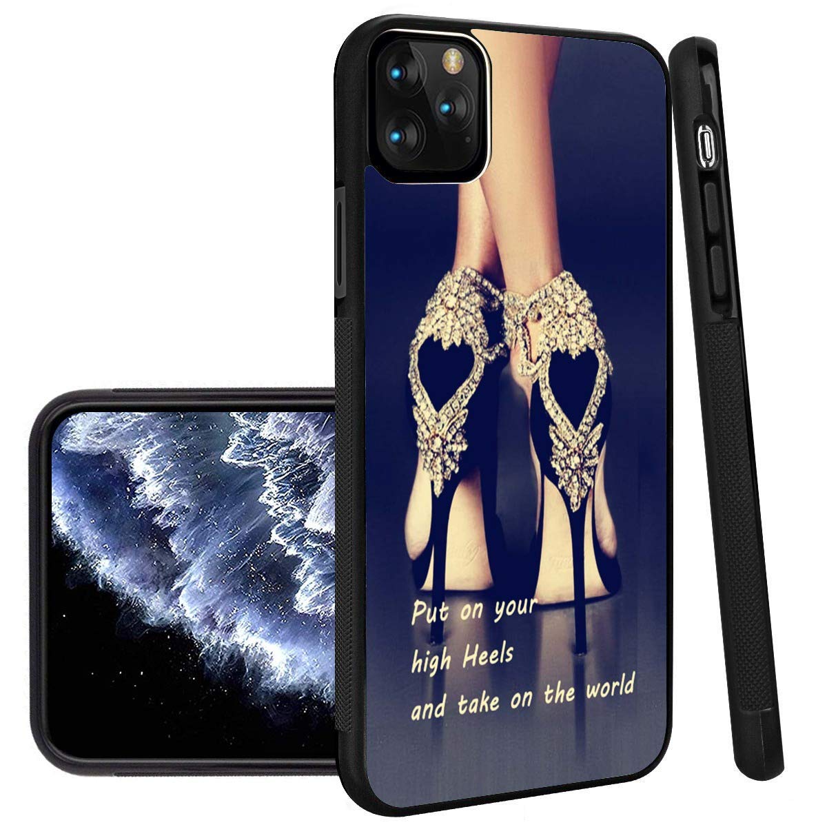 iPhone 11 Pro Max High Heels Design Phone Case - Black TPU Shockproof Protective Cover with Non-Slip Grip | Perfect for Parties, Date Nights & Fashion Events