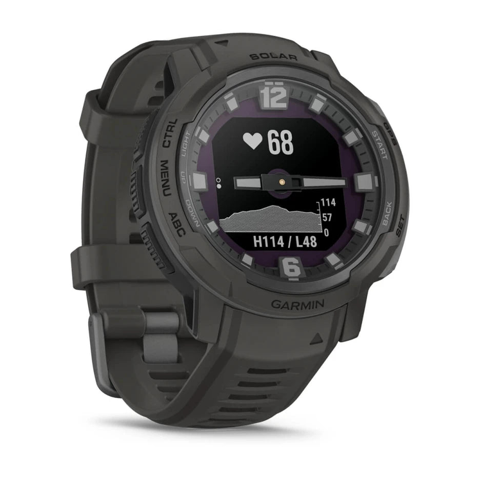 Instinct Crossover Solar Smartwatch - GPS, Heart Rate Monitor & Solar Charging for Outdoor Adventures, Fitness Tracking & Daily Use