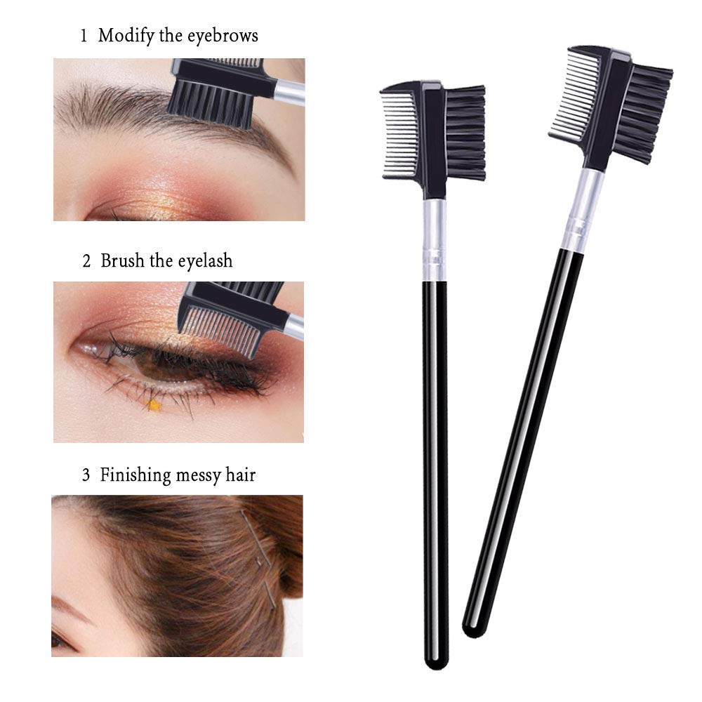 10 Pack Eyelash & Eyebrow Brush Combs - Professional Makeup Tool for Eyelash Extensions, Grooming & Styling - Perfect for Salon, Home Use & Travel Beauty Kit