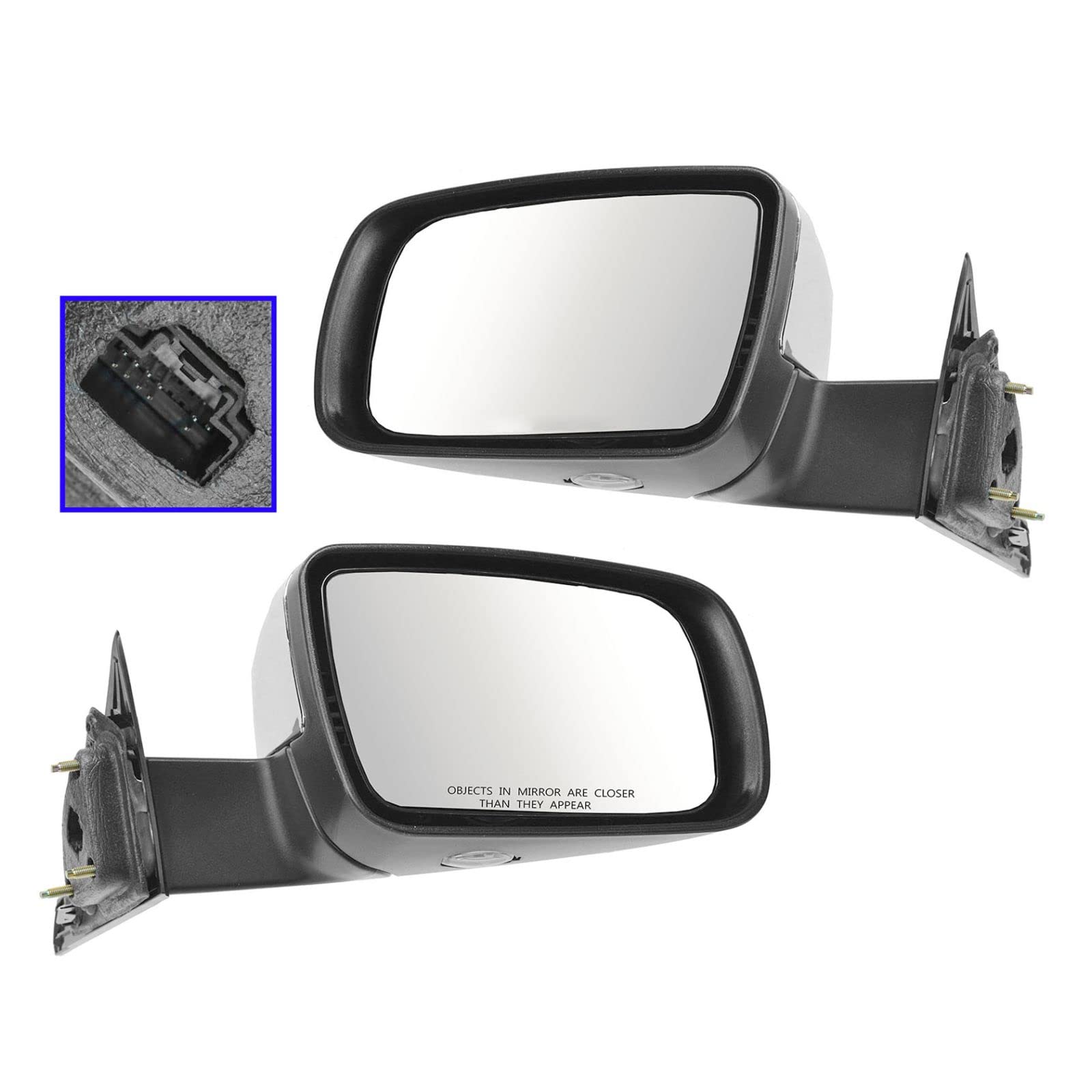 Heated Puddle Lights with Memory Chrome Caps - Compatible with Ford & Mercury - Auto Side Mirror Upgrade for Enhanced Safety & Style - Perfect for Night Driving & Luxury Vehicle Customization