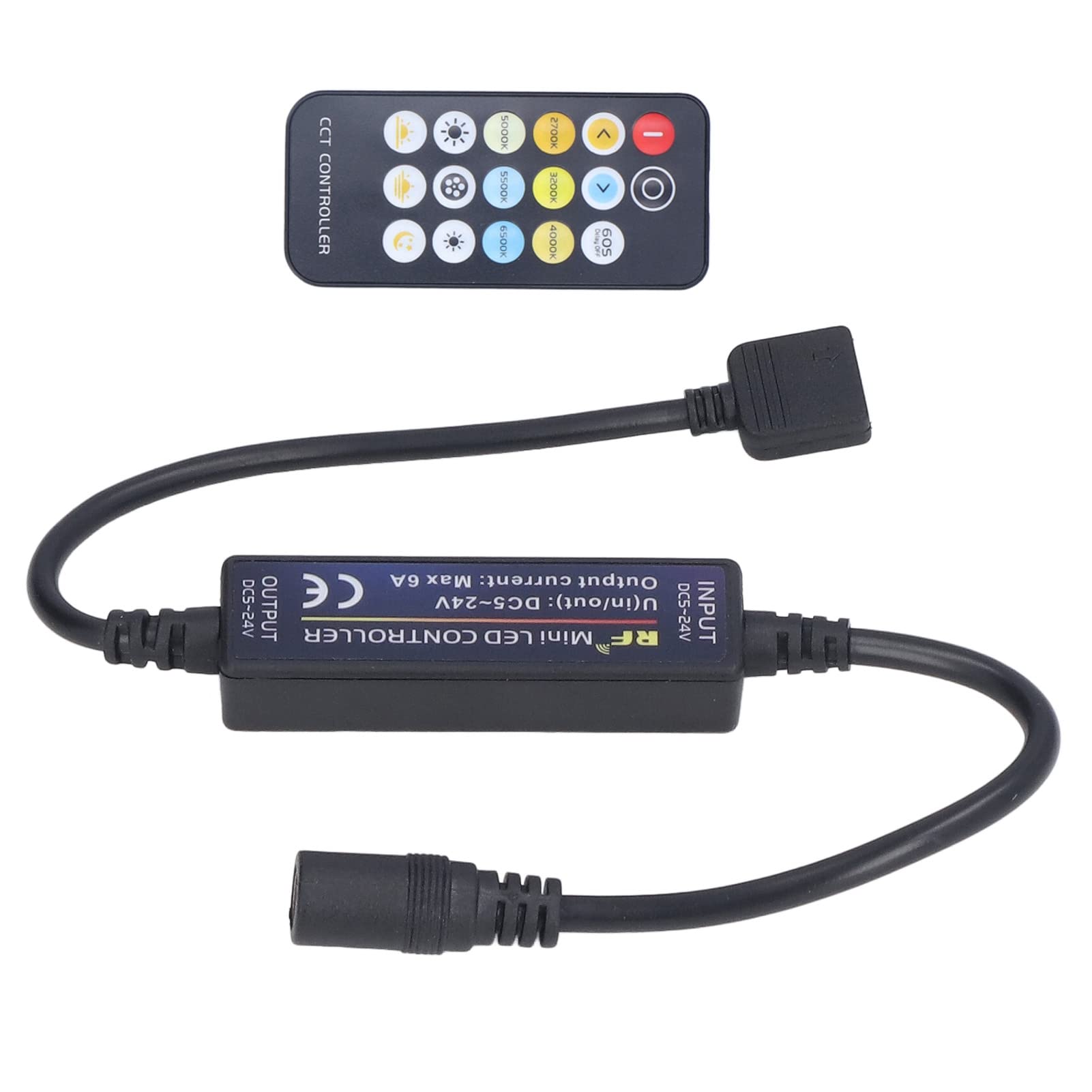 17-Key Remote Brightness Controller - 3 Color Modes for Home/Office Lighting