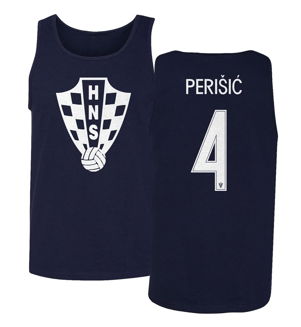 2020 Croatia #4 PERISIC Soccer Jersey Style Tank Top - Men's Breathable Sports Shirt for Fans, Training & Match Day Wear - Perfect for Gyms, Parties & Outdoor Activities