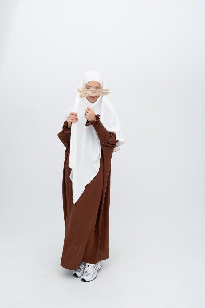 Premium White Prayer Gown for Umrah & Salah - Modest Islamic Abaya for Women - Lightweight & Breathable Fabric for Comfortable Worship at Home or Mosque