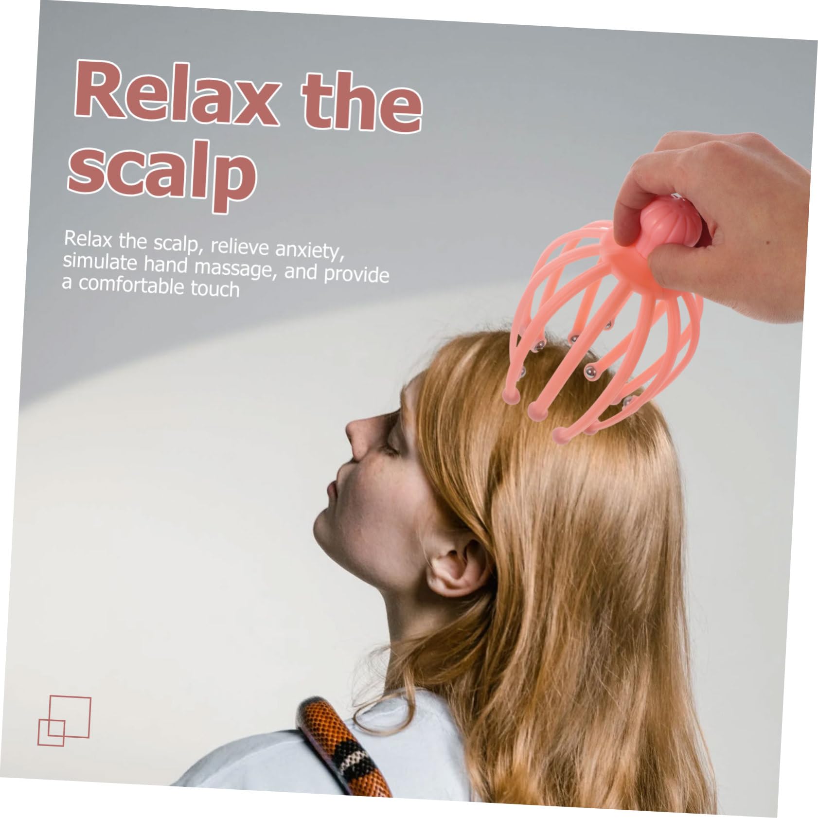 EXCEART 2-Pack Handheld Head Massager & Scalp Massager Tool - Stress Relief & Relaxation for Head, Neck & Shoulders - Perfect for Home, Office & Travel (Random Color)