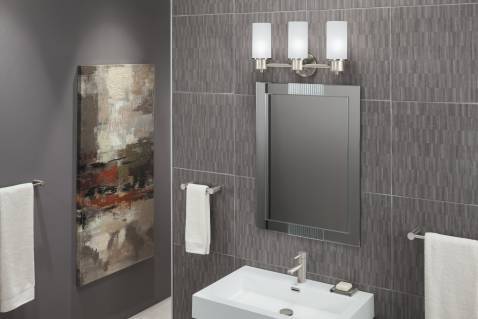 Moen Align 8-Inch Mini Towel Bar in Brushed Nickel - YB0486BN - Perfect for Bathroom, Kitchen, and Small Space Storage