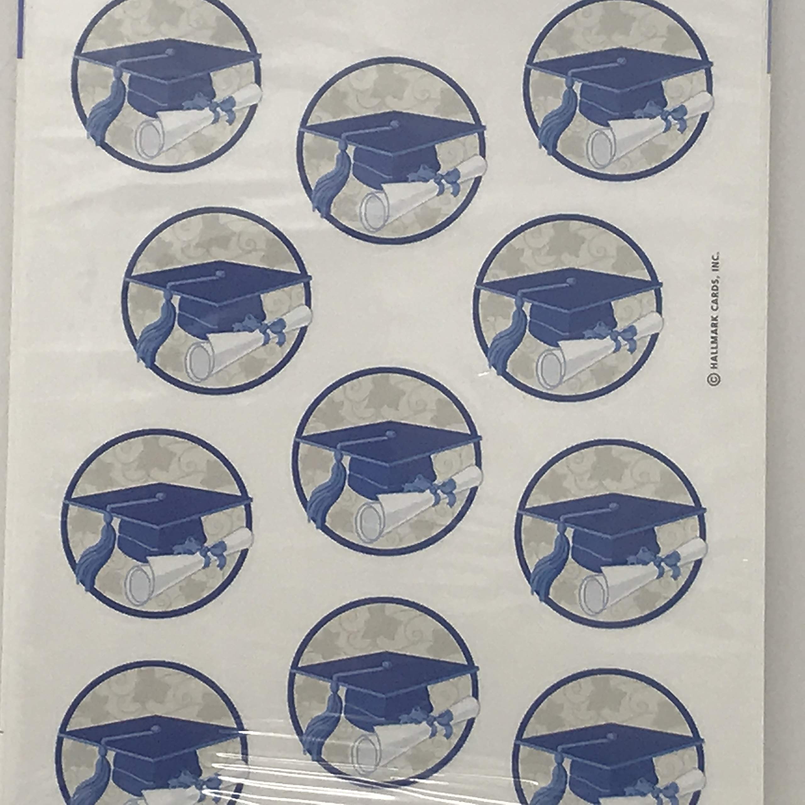 Hallmark Graduation Stickers - 4 Sheets with Graduation Cap Designs - Perfect for Scrapbooks, Cards, and Party Decorations