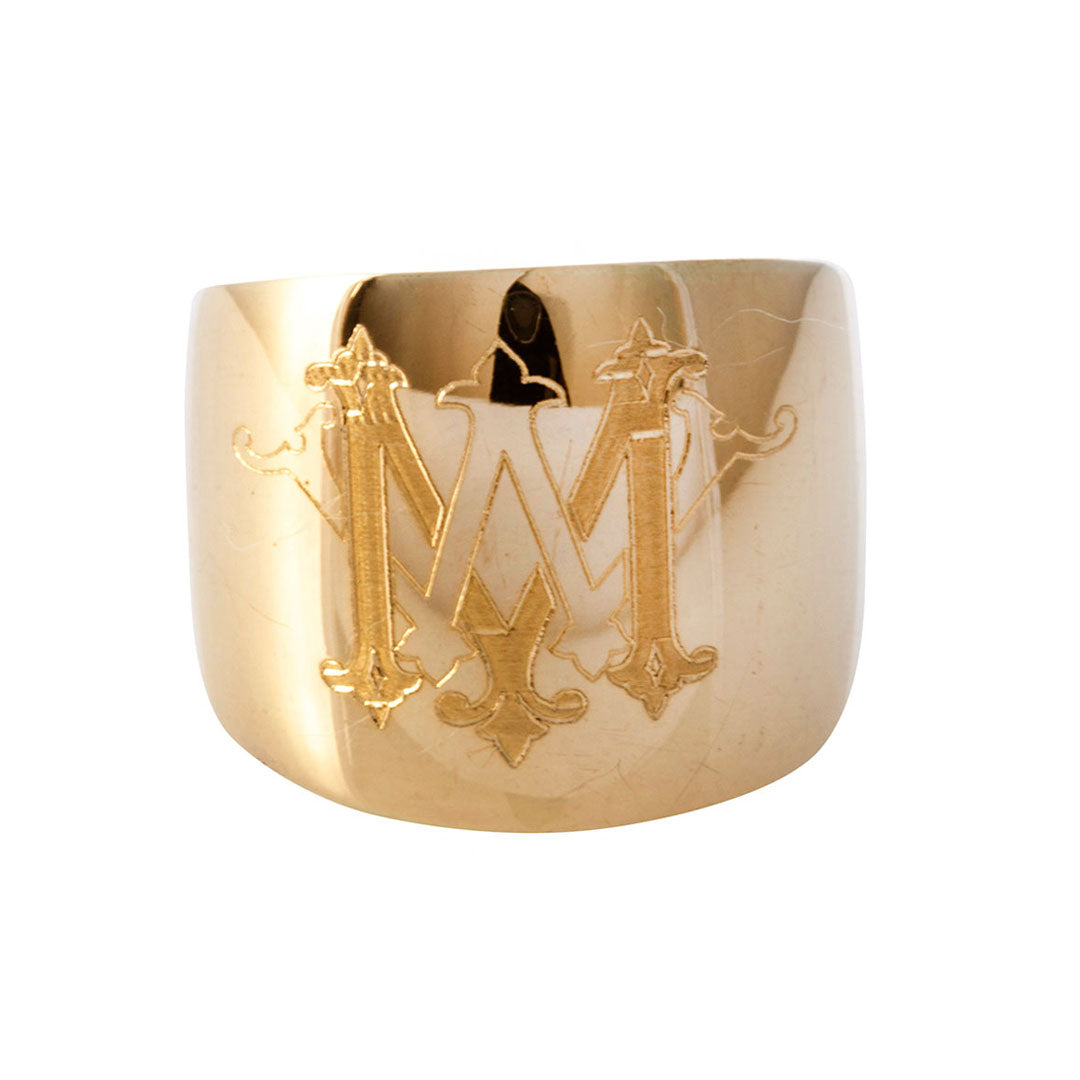 Personalized 14K Gold Cypher Ring - Custom Initial Name Ring for Women & Men - Perfect for Engagements, Anniversaries & Special Gifts