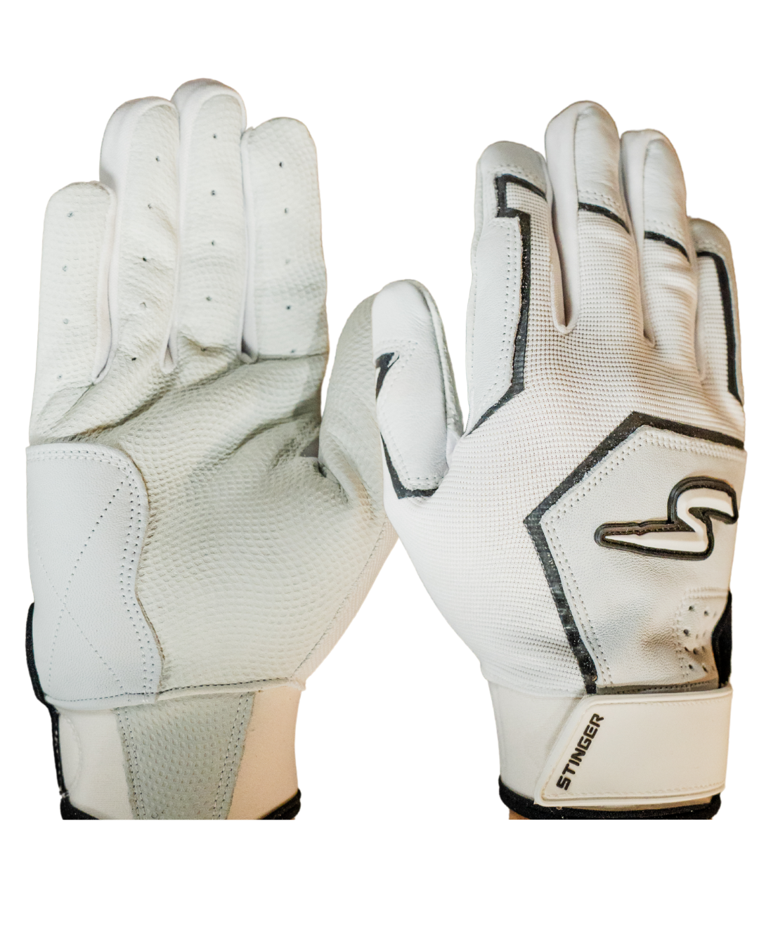 Sting Squad Batting Gloves - Black Baseball & Softball Hitting Gloves for Training & Games