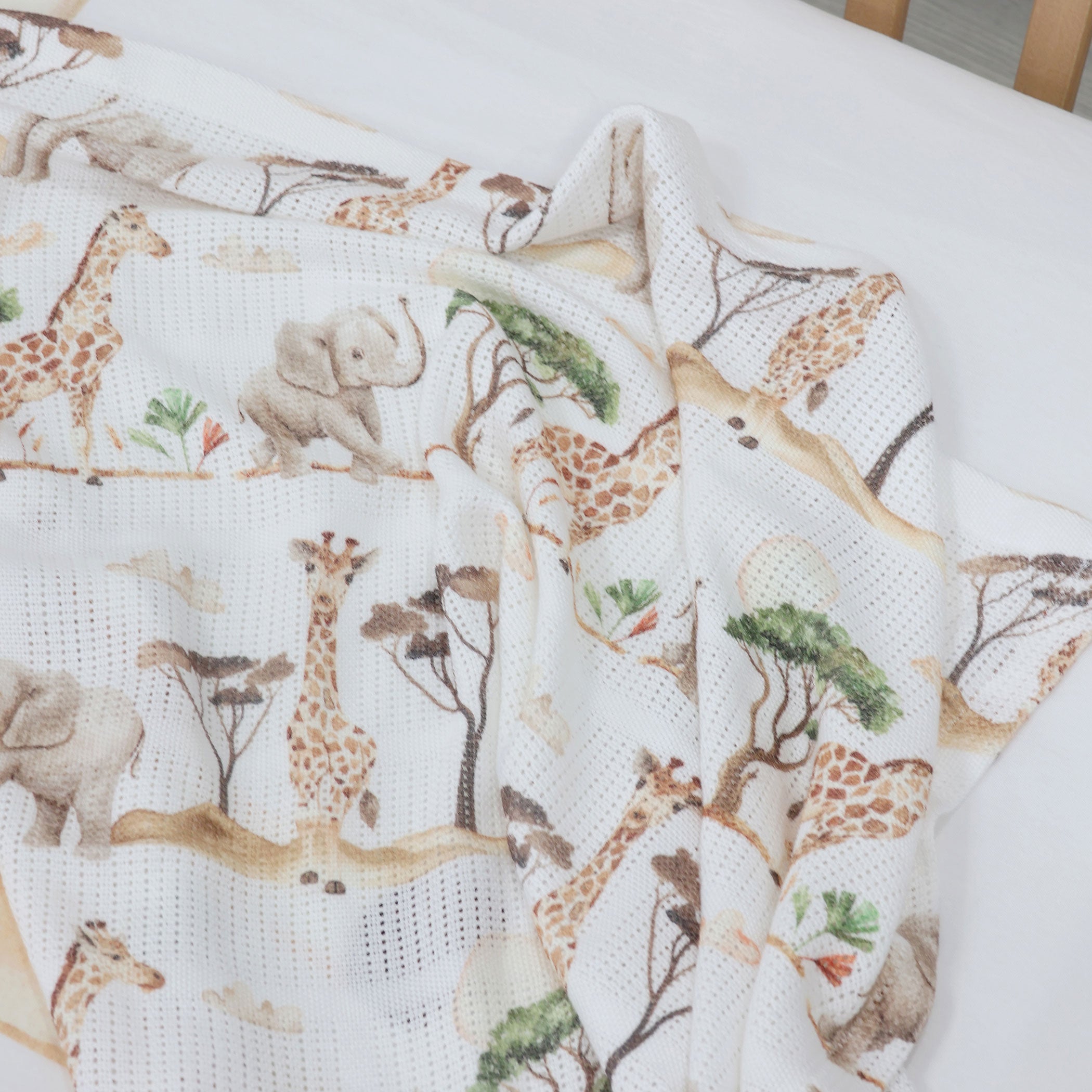 Premium Adventure Bamboo Cellular Blanket - Breathable, Lightweight & Soft for Baby Stroller, Crib & Outdoor Travel - Perfect for Camping, Picnics & Nursery Comfort
