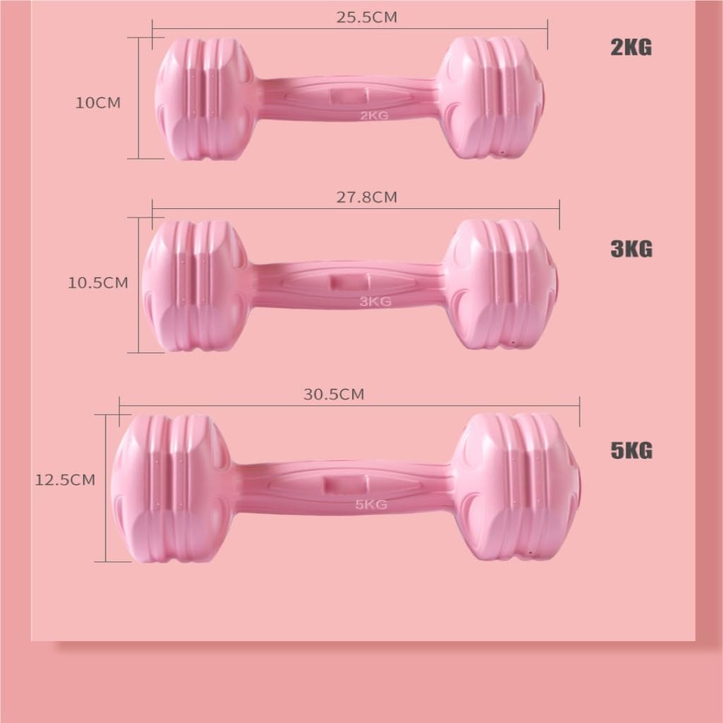 Plastic Coated Dumbbells for Women & Men - Home Gym Equipment for Arm Muscle Exercise, Yoga & Aerobics - Perfect for Home Workouts & Fitness Training