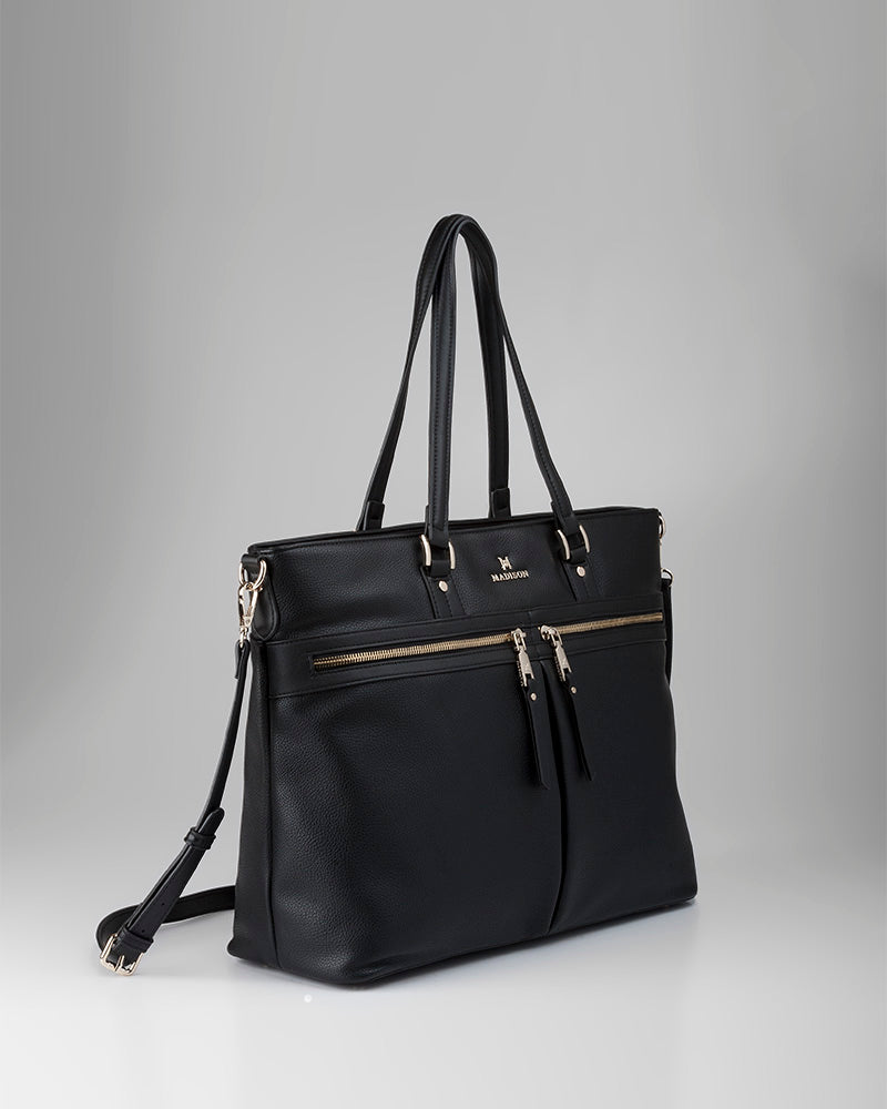 Stylish Trish Laptop Tote Bag for Women - Professional Work Bag with Adjustable Crossbody Strap - Perfect for Office, Business Travel & Daily Commute