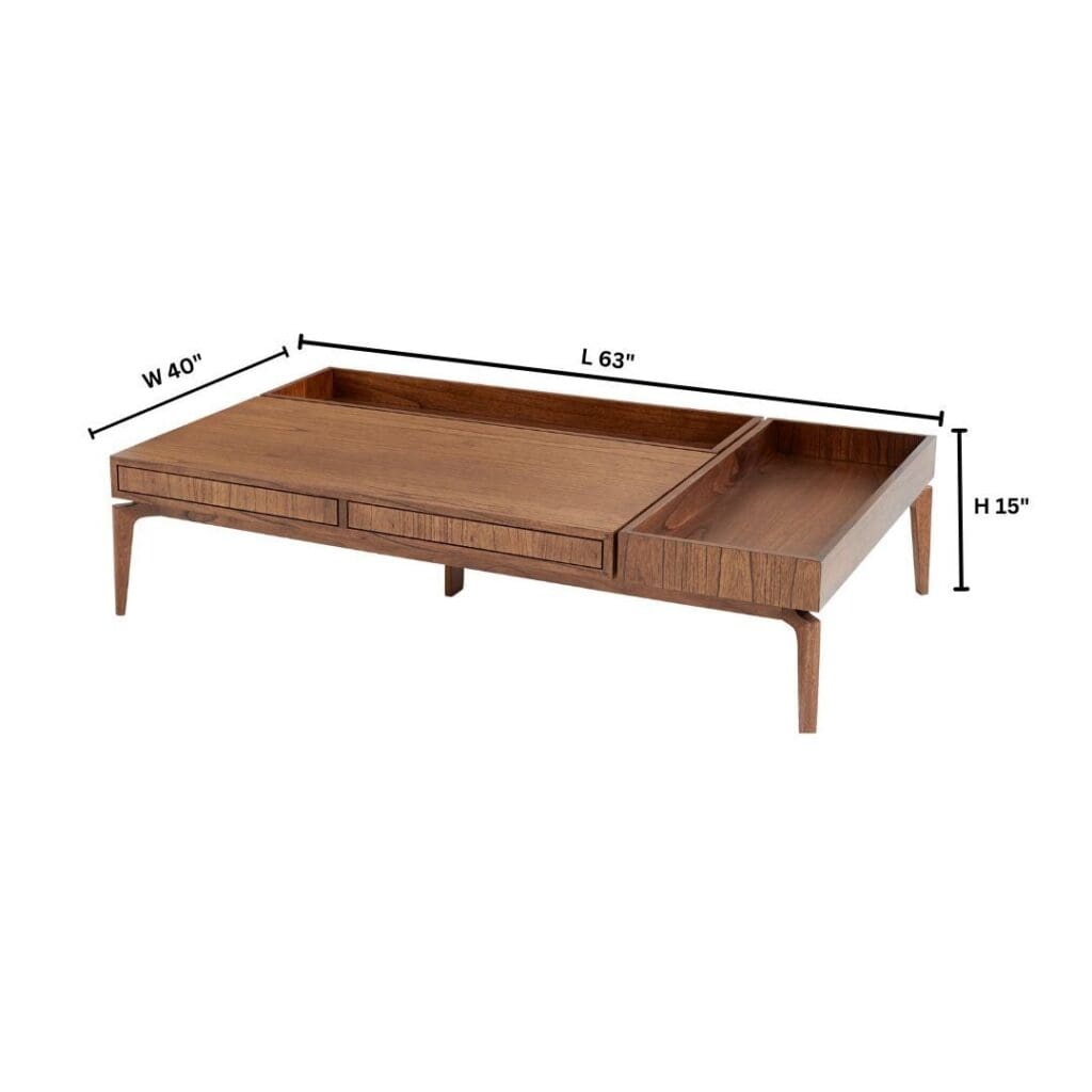 Cyan Design 11735 Modern Match Coffee Table - Medium Brown Finish for Living Room, Lounge & Office Decor