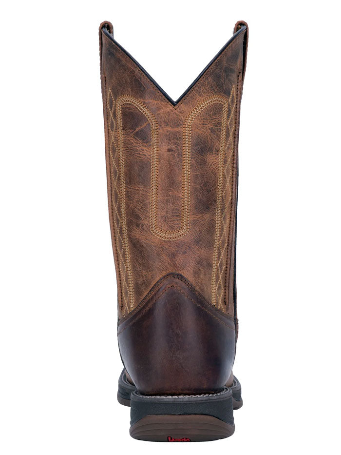Laredo 7454 Men's Bennett Leather Boots - Distressed Tan Cowboy Boots for Western Riding & Casual Wear