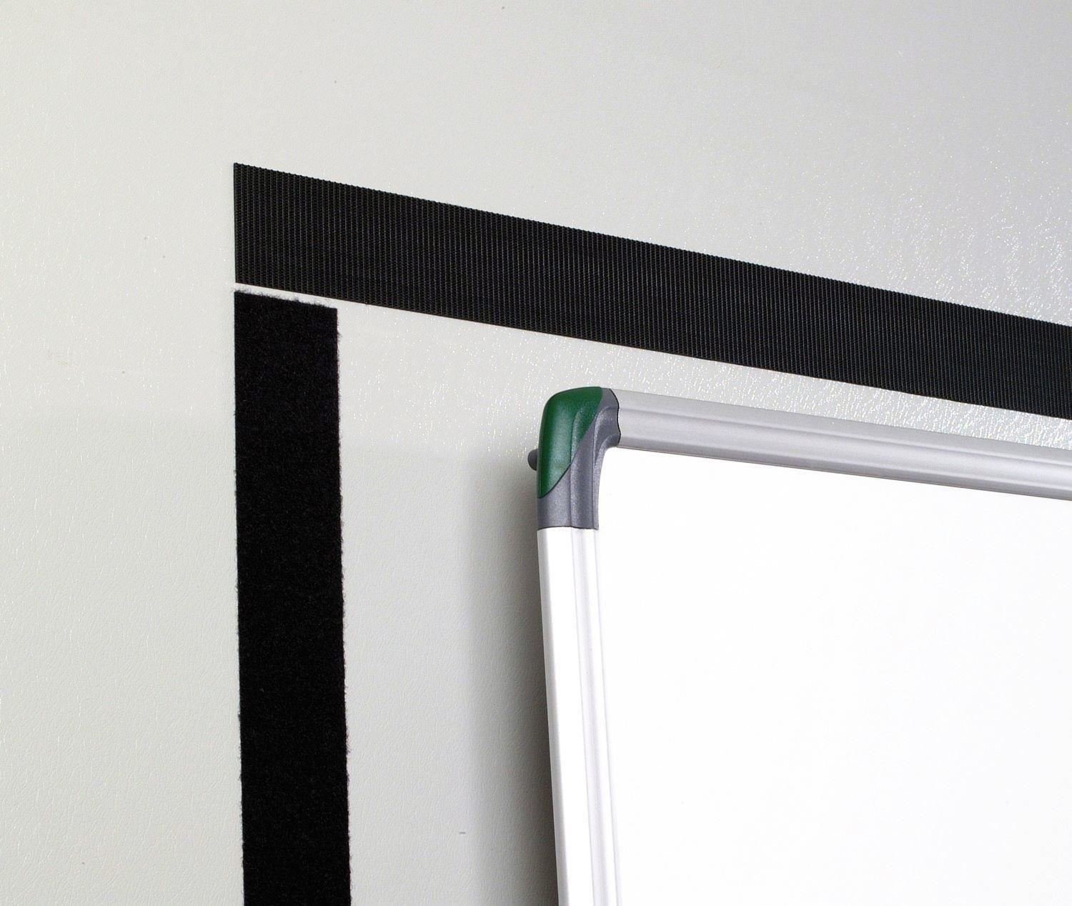 Original Velcro Tape 1 Meter (3.3 Feet) - 5 cm (2 Inches) Wide Black Hook and Loop Fastener for DIY, Crafts, Clothing & Home Organization