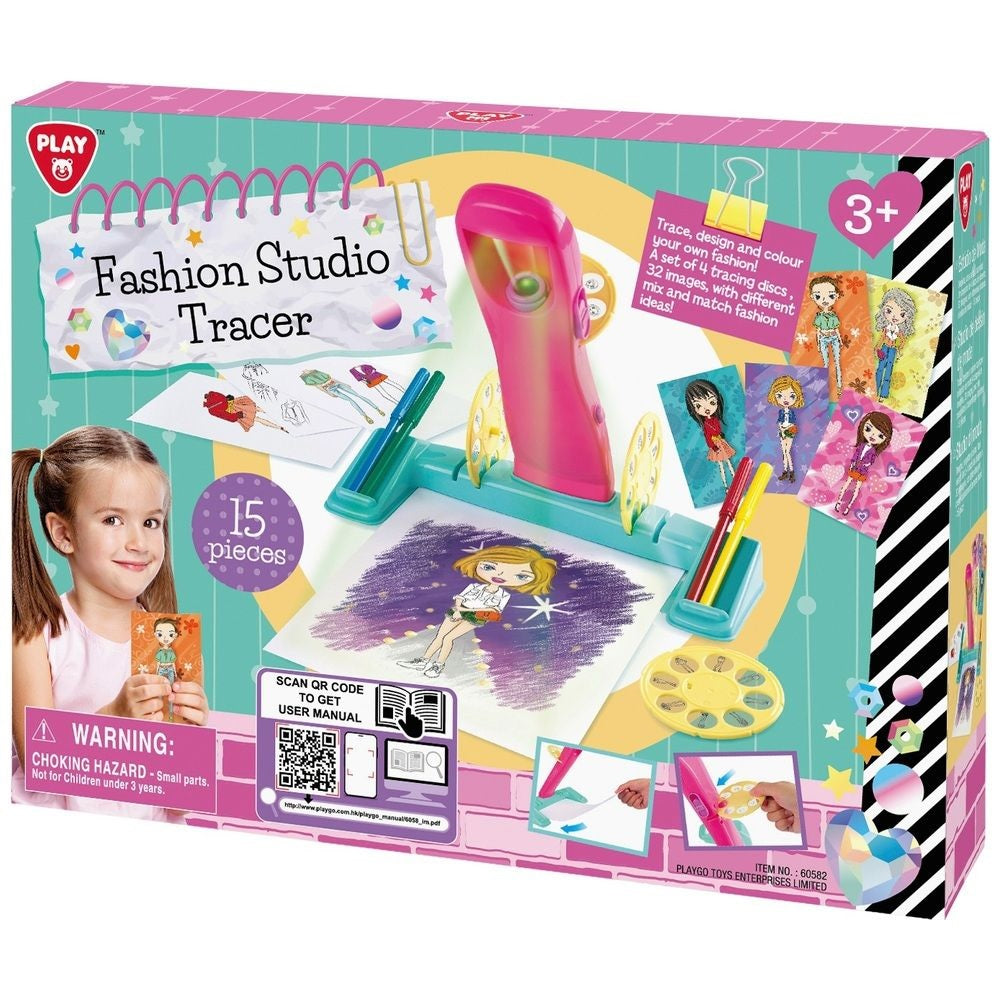 PlayGo Toys Fashion Studio Tracer - Kids Drawing & Tracing Kit for Creative Play - Perfect for Art Projects, Birthday Gifts & Classroom Activities