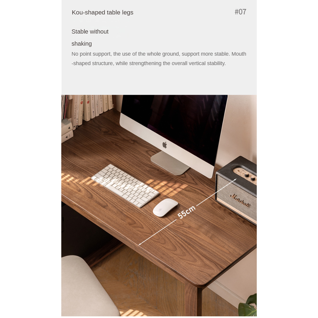 Premium Black Walnut & Ash Solid Wood Bookshelf - Handcrafted Office Desk Organizer for Home & Study Room Decor - Perfect for Books, Plants & Display Items