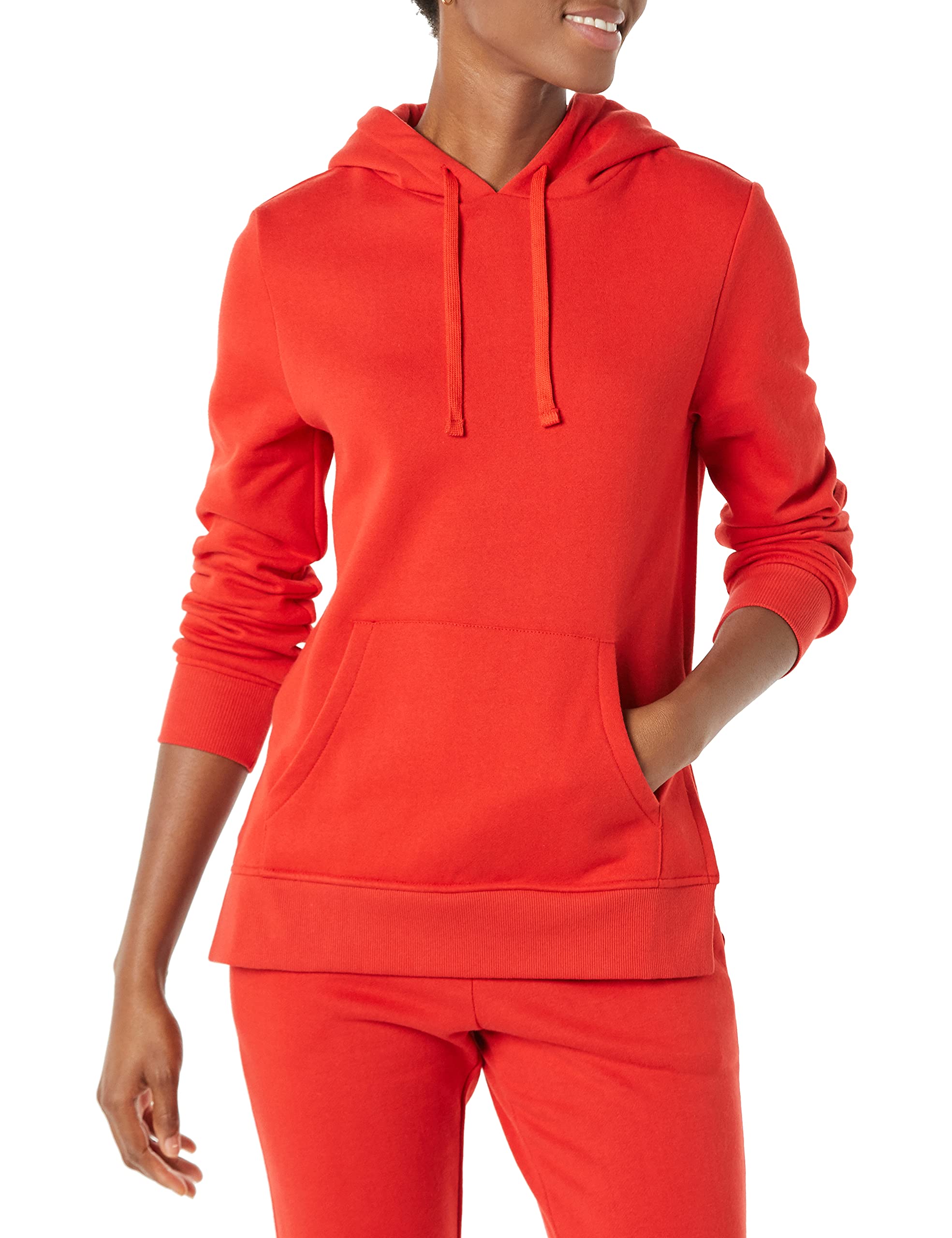 Amazon Essentials Women's Fleece Hooded Tunic Sweatshirt - Soft Cozy Pullover for Casual Wear, Lounge & Outdoor Activities | Plus Size Options Available