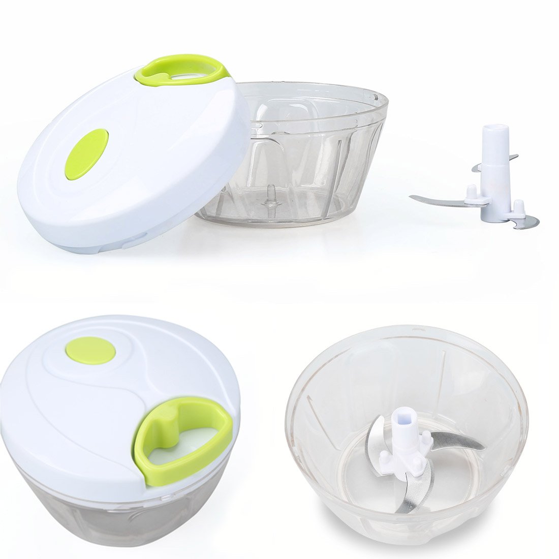 Vinipiak Manual Food Chopper - Hand Pull Vegetable Cutter for Onions, Fruits, Nuts & Herbs | Kitchen Gadget for Salsa, Salad, Baby Food Prep & Cooking | Durable Food Processor & Blender Alternative