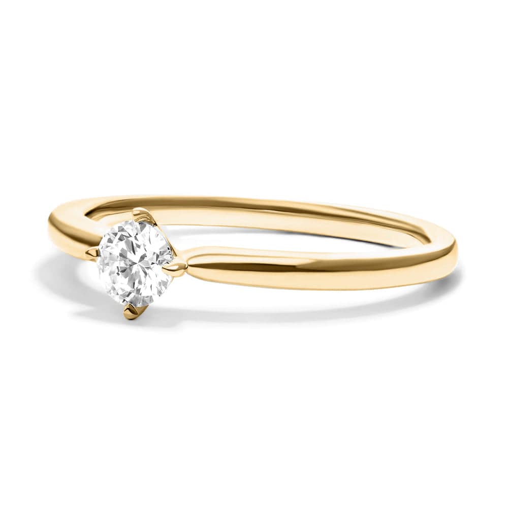 Petite Round Cut Lab Grown Diamond Solitaire Promise Ring for Women - Elegant Minimalist Engagement & Anniversary Jewelry Gift
