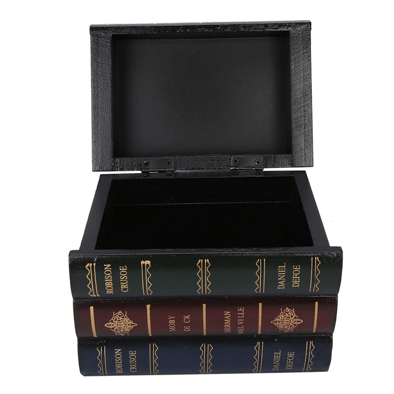 Vintage Wooden Book-Shaped Tissue Box - Antique Home Decor & Storage Box for Office, Living Room, and Bedroom | Unique Handmade Craft Gift Idea