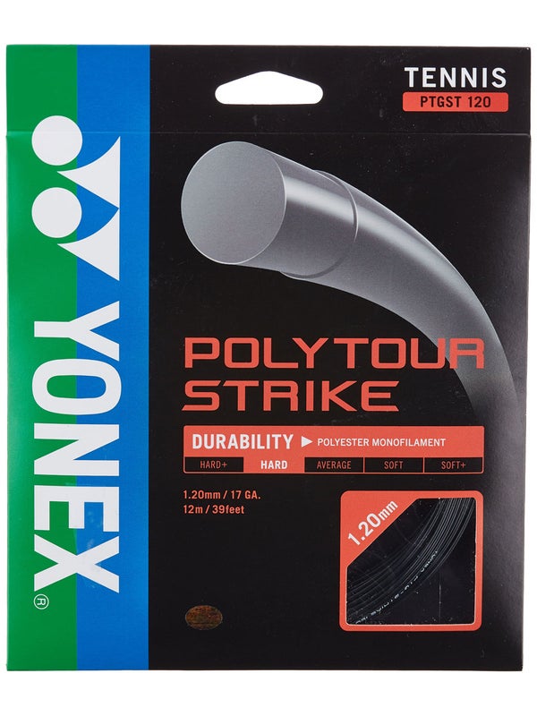 Yonex Polytour Strike 120 Tennis Strings - High Performance Polyester String for Power & Spin | Perfect for Competitive Players & Tournament Play