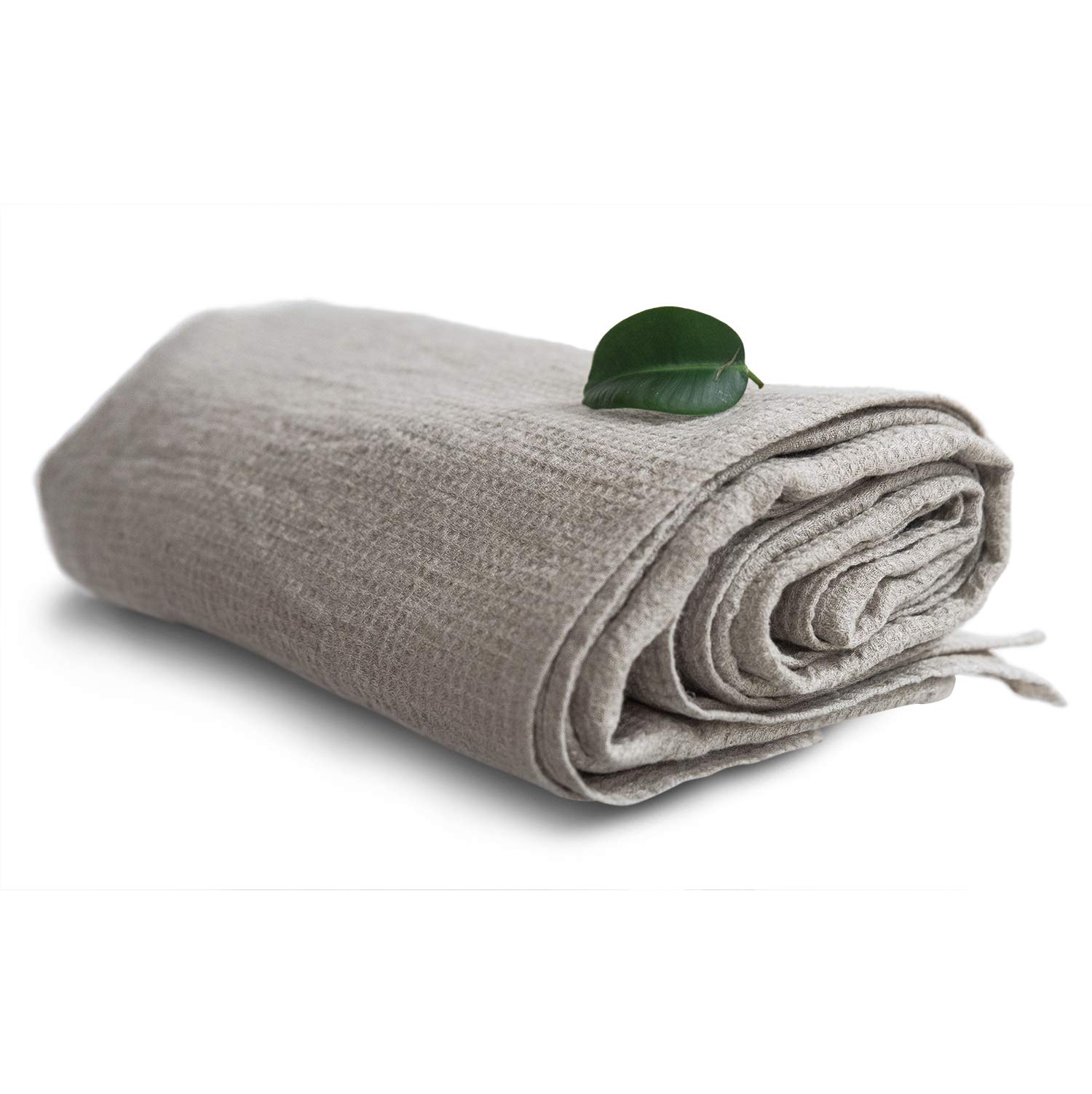 100% Linen Bath Sheet 36x72 Inches - Premium Waffle Weave Oversized Bath Towel for Adults | Ultra Absorbent & Quick-Drying XL Linen Towel | Lightweight & Thin for Travel, Spa, Beach & Gym Use