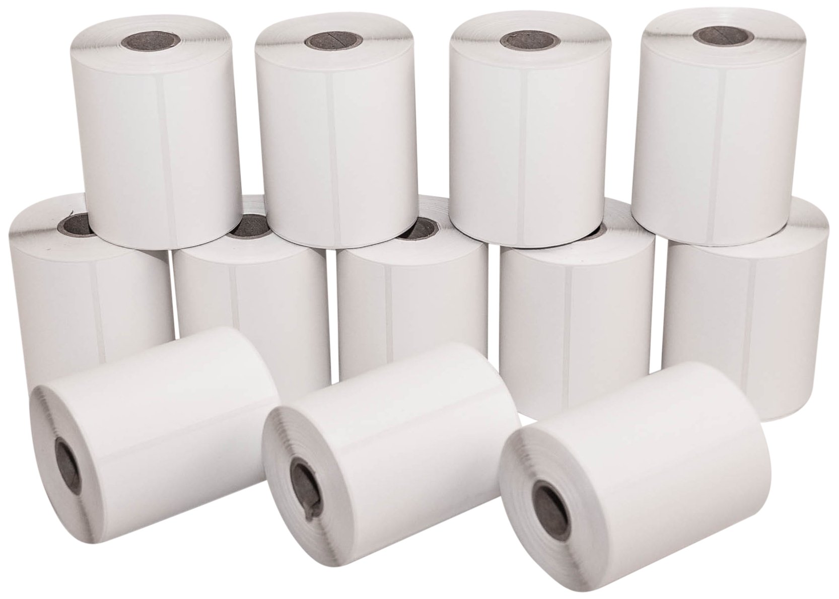 CompuLabel Direct Thermal Labels 4x6.5 Inch - White Permanent Adhesive Roll with Perforations (200 Labels/Roll, 12 Rolls/Carton) for Shipping, Inventory & Barcode Printing - Model 530673