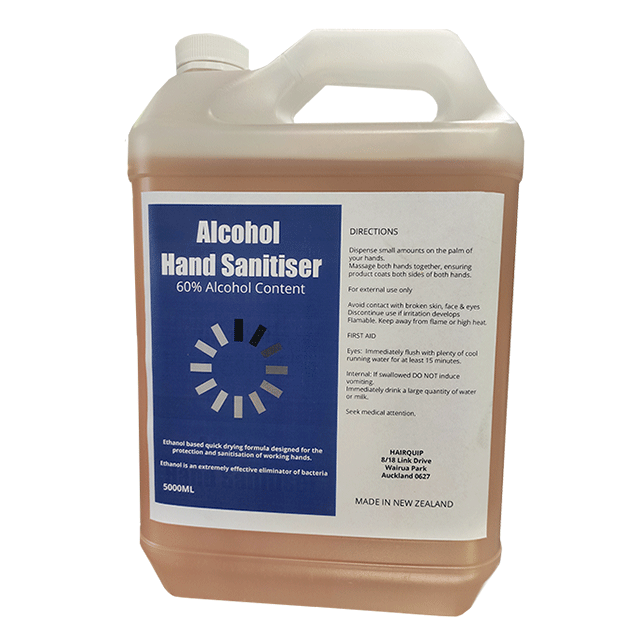 Alcohol-Based Hand Sanitizer 5L (1.3 Gallon) - 70% Ethanol Formula for Home, Office & Public Use - Kills 99.9% Germs