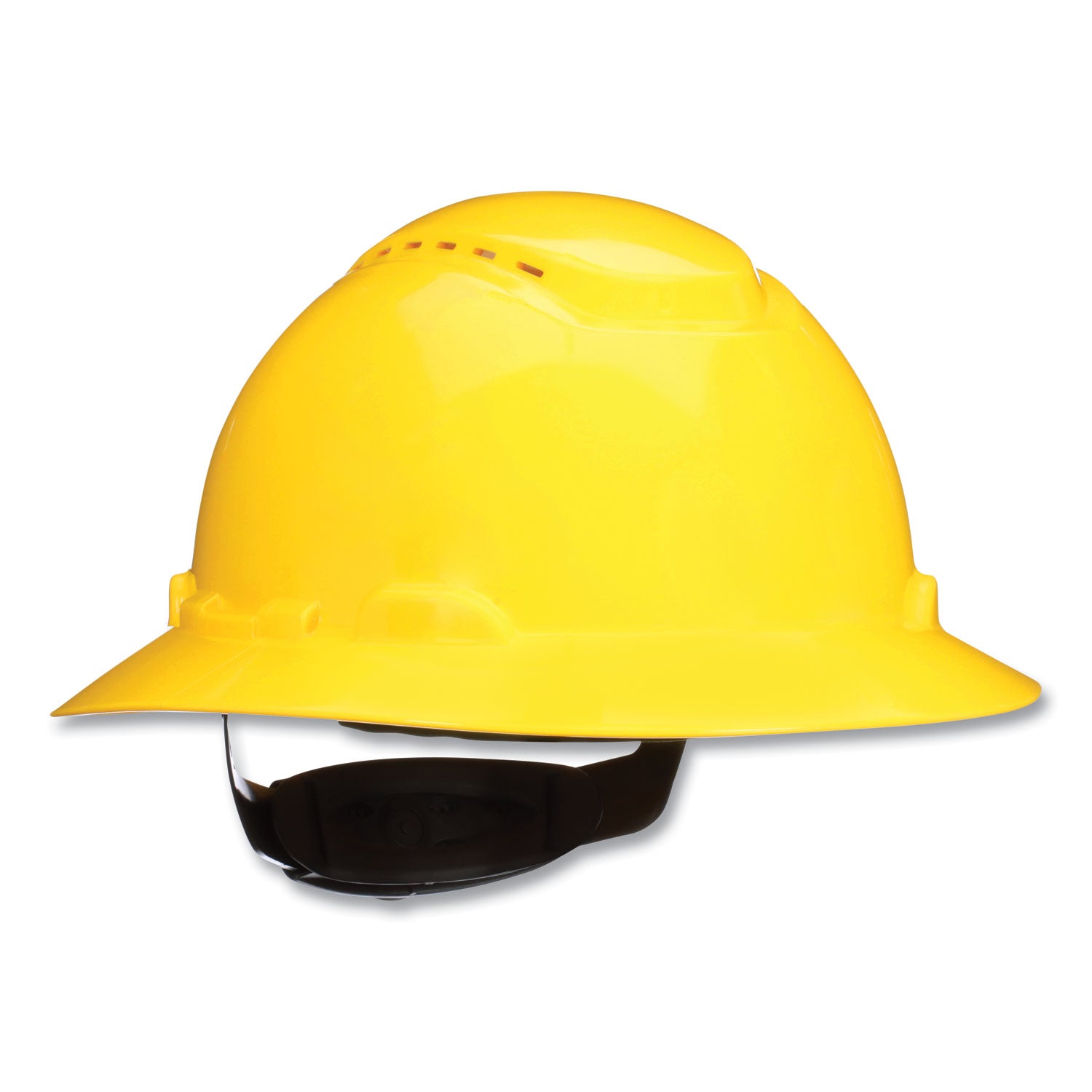 3M™ SecureFit H Series Hard Hats - H 800 Vented Construction Helmet with UV Indicator & 4-Point Ratchet Suspension, Yellow | OSHA Compliant Safety Gear for Construction Workers & Industrial Sites