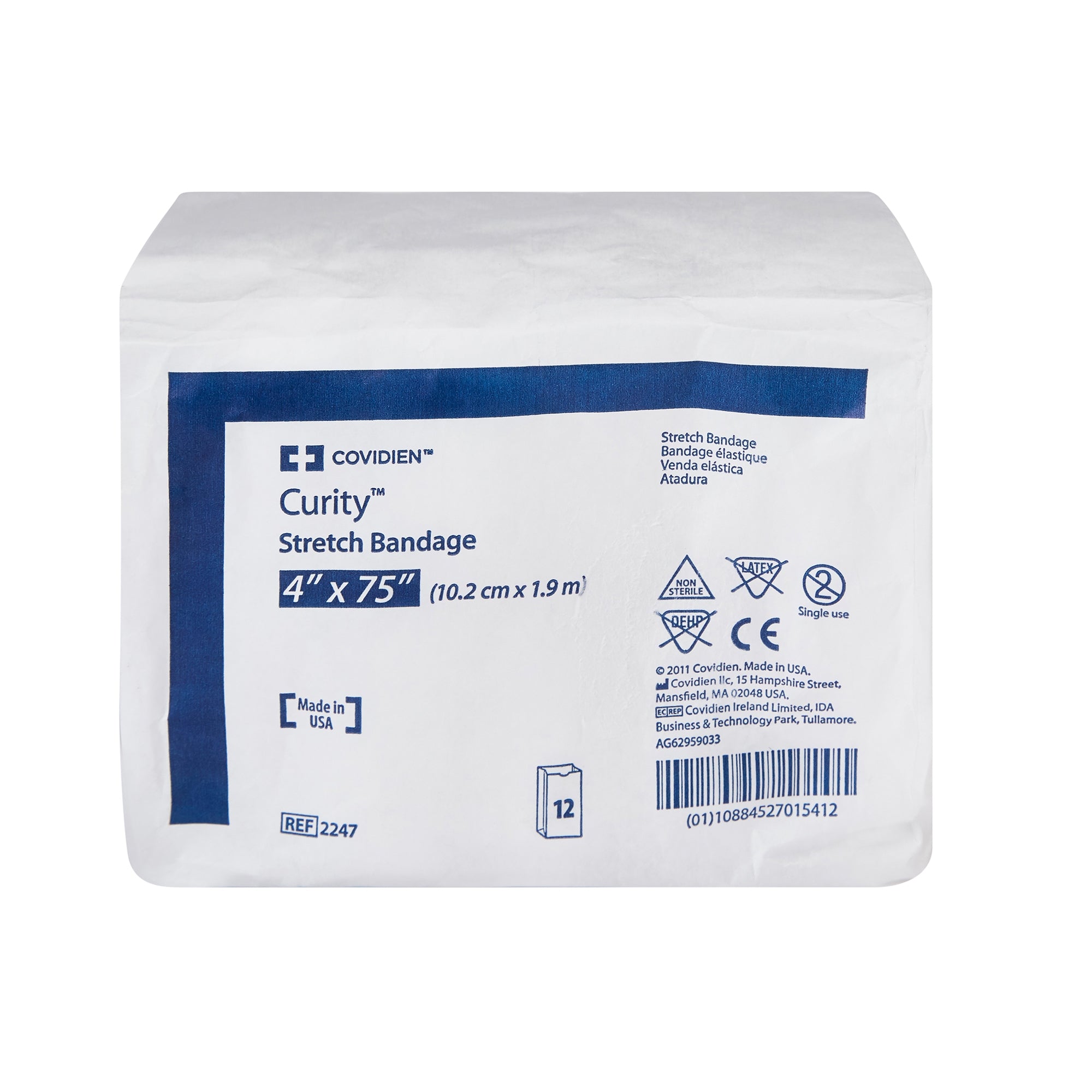 Conform Non-Sterile Stretch Bandage 4 Inch x 75 Inch - First Aid Wound Care for Sports Injuries & Post-Surgery Support