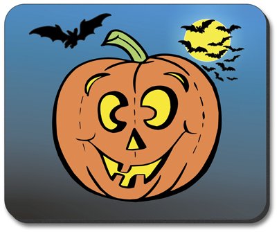 Halloween Bat Art Plates - Non-Slip Mouse Pad for Computer & Gaming Desk - Perfect for Halloween Decor, Office & Gaming Setups