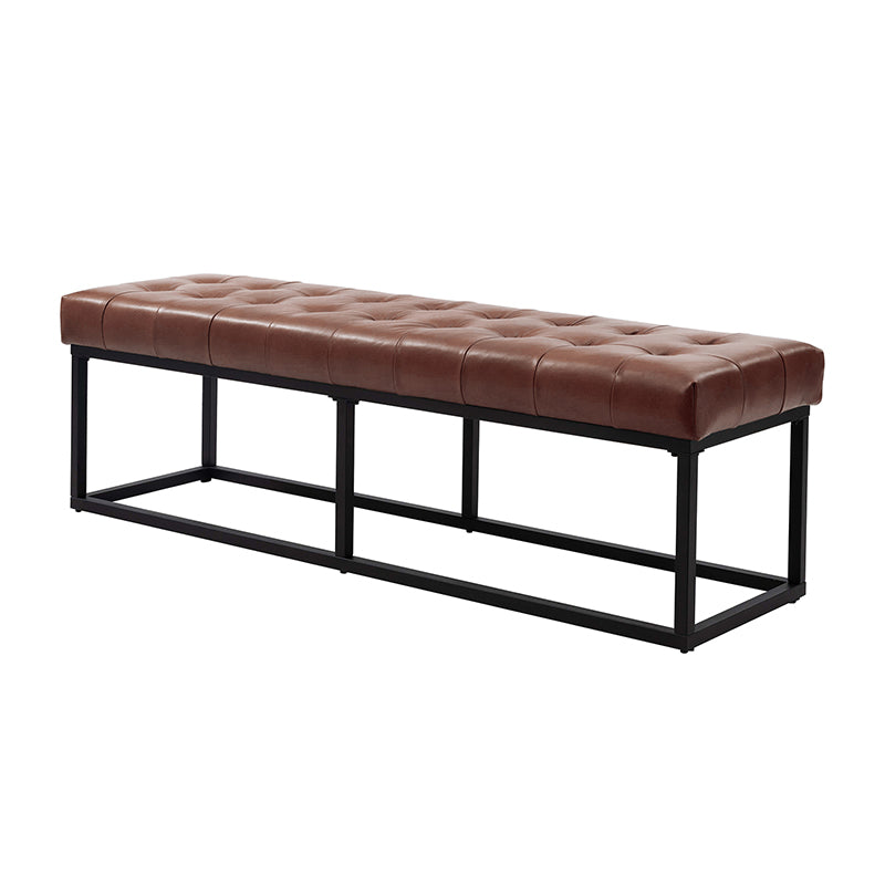Rosana Genuine Leather Multi-Functional Storage Bench with Cushion Top - Perfect for Entryway, Bedroom, or Living Room Seating and Storage