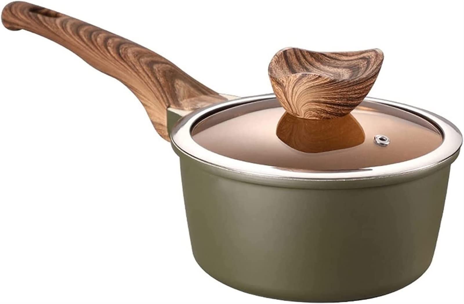 Non-Stick Maifan Stone Small Wok & Milk Pot - Multi-Functional Soup Pot for Cooking, Boiling Milk & Hot Pot | Perfect for Home Kitchen, Dorm Cooking & Small Family Meals